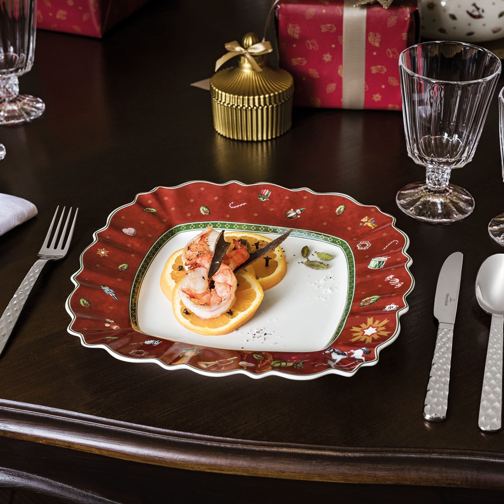 Villeroy & Boch Speiseteller »Speiseteller Toy's Delight 28 x 28 cm rot«