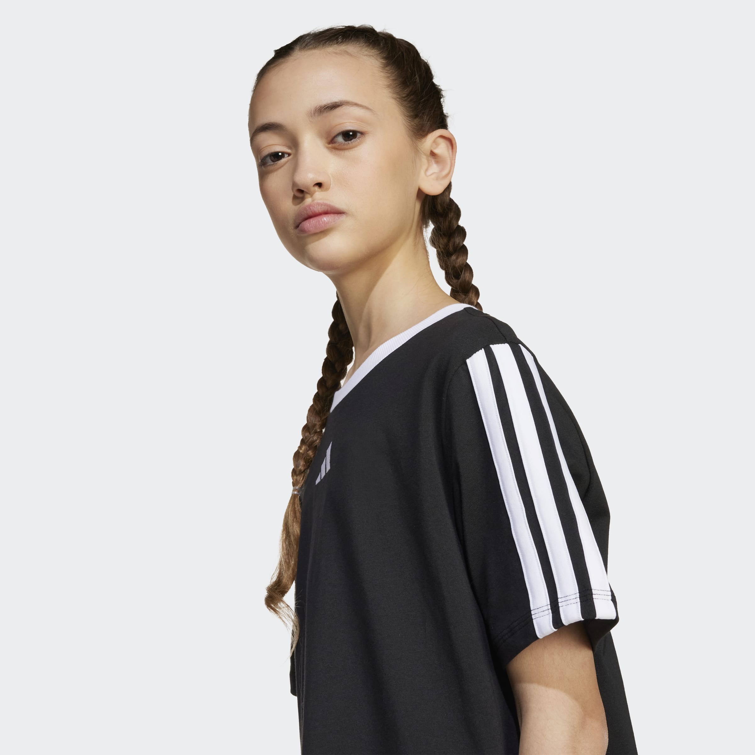 Thumbnail - adidas Sportswear T-Shirt "ESSENTIALS KIDS" klassische Passform, 3-Streifen an den Ärmeln, aus Baumwolle