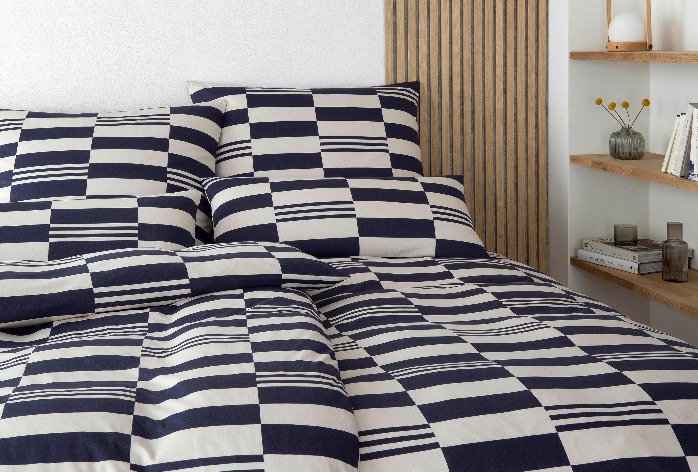 Elegante Bettwäsche "Skip" 2 Stk. tlg. angenehmes Hautgefühl günstig online kaufen