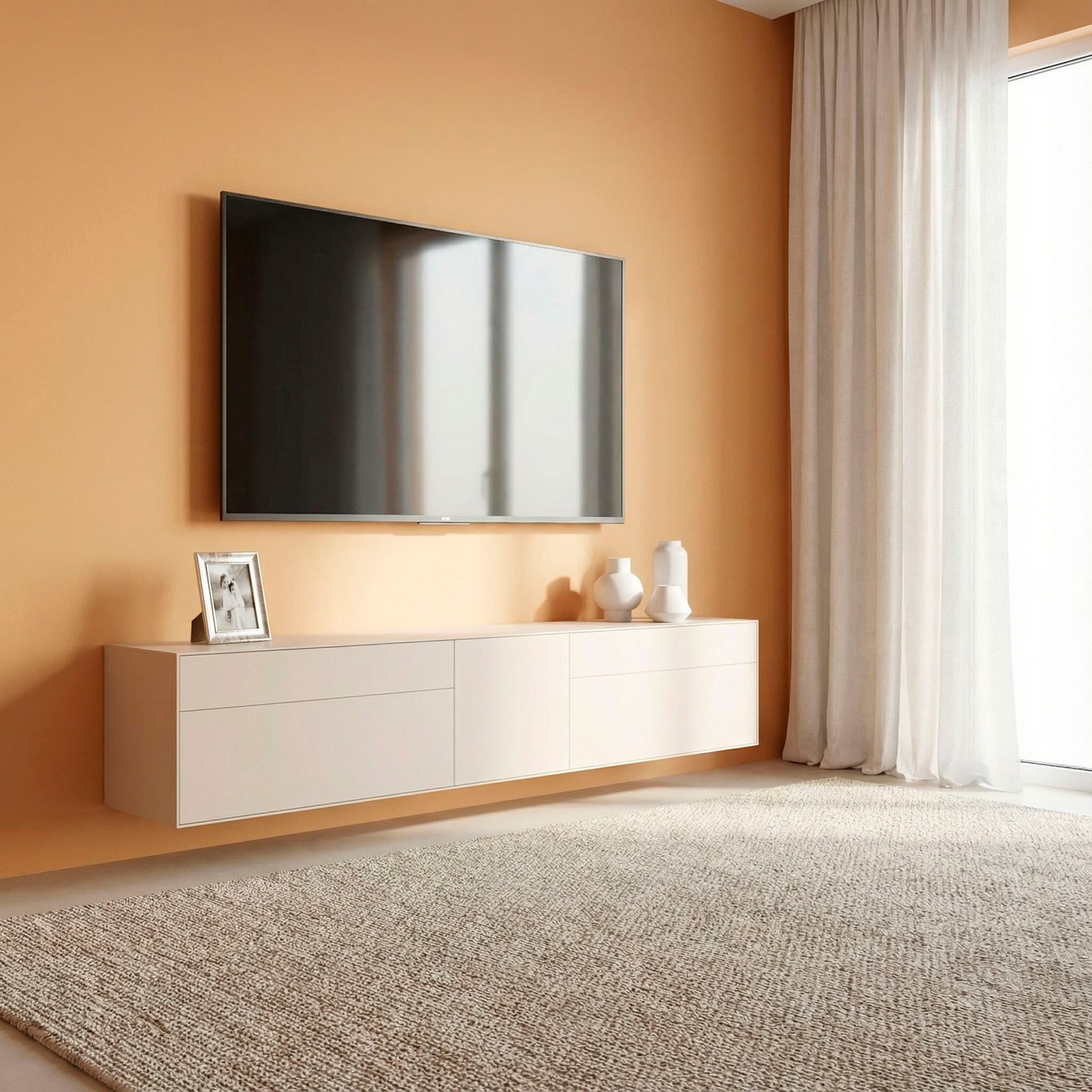 LeGer Home by Lena Gercke Lowboard "Essentials, TV-Board, TV-Kommode, TV-Schrank, TV-Möbel" 2 Stk. tlg. Breite: 277 cm, UV lackiert, Push-to-open-Funktion