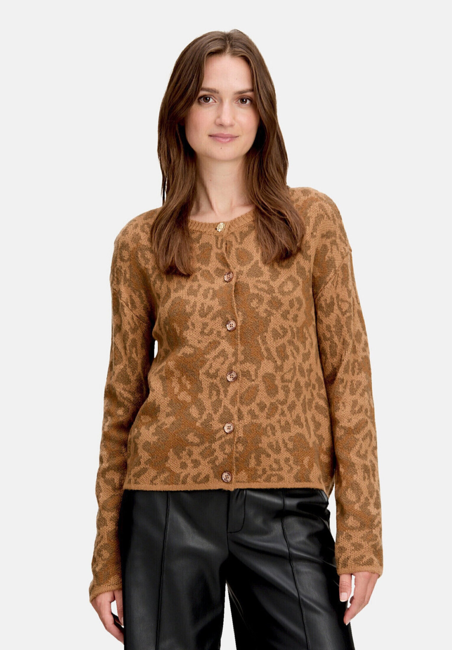 Cartoon Strickjacke »Damen mit Rundhalsausschnitt« 1 Stk.