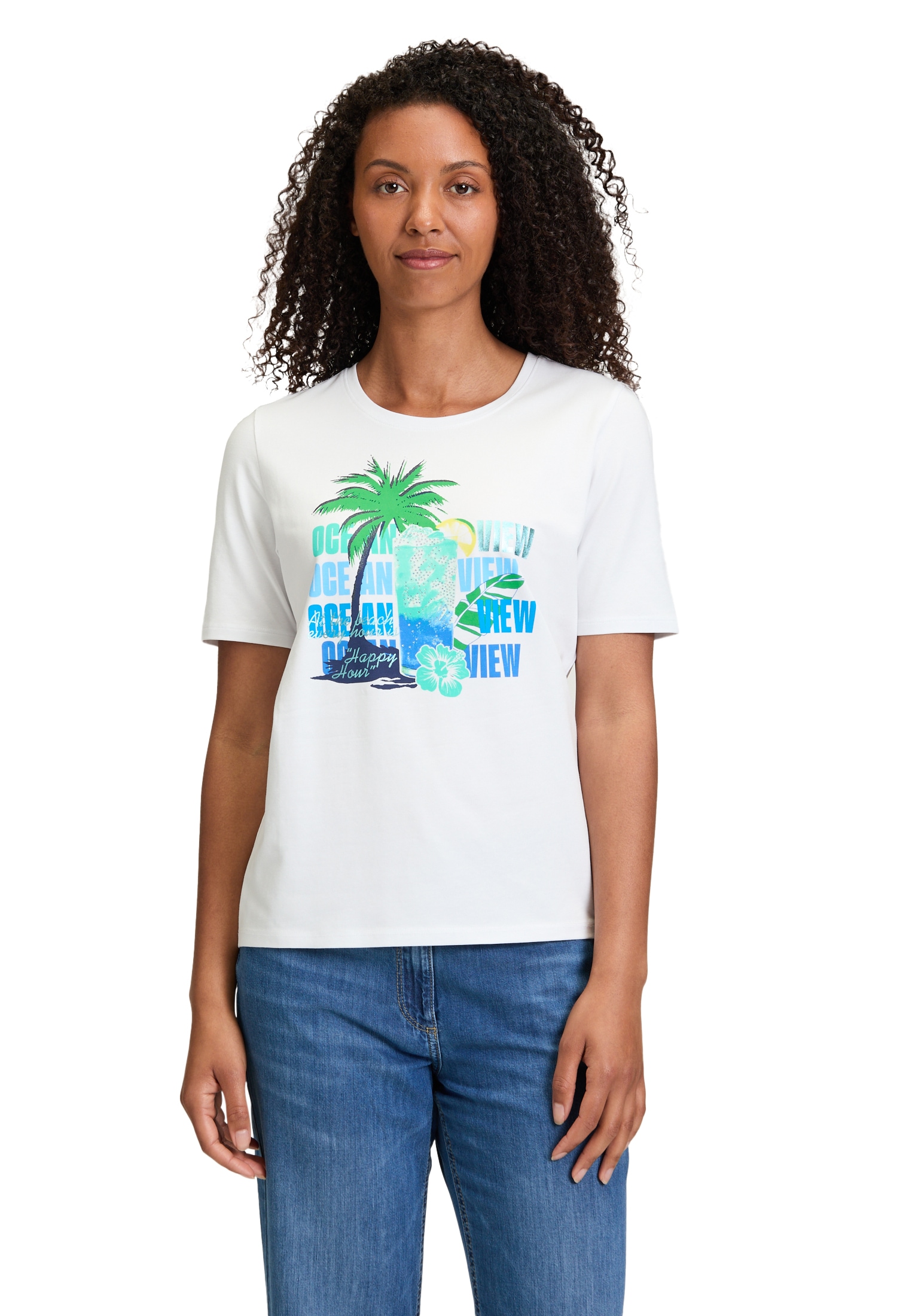 Betty Barclay Kurzarmshirt "Betty Barclay Basic Shirt mit Aufdruck", (1 tlg günstig online kaufen