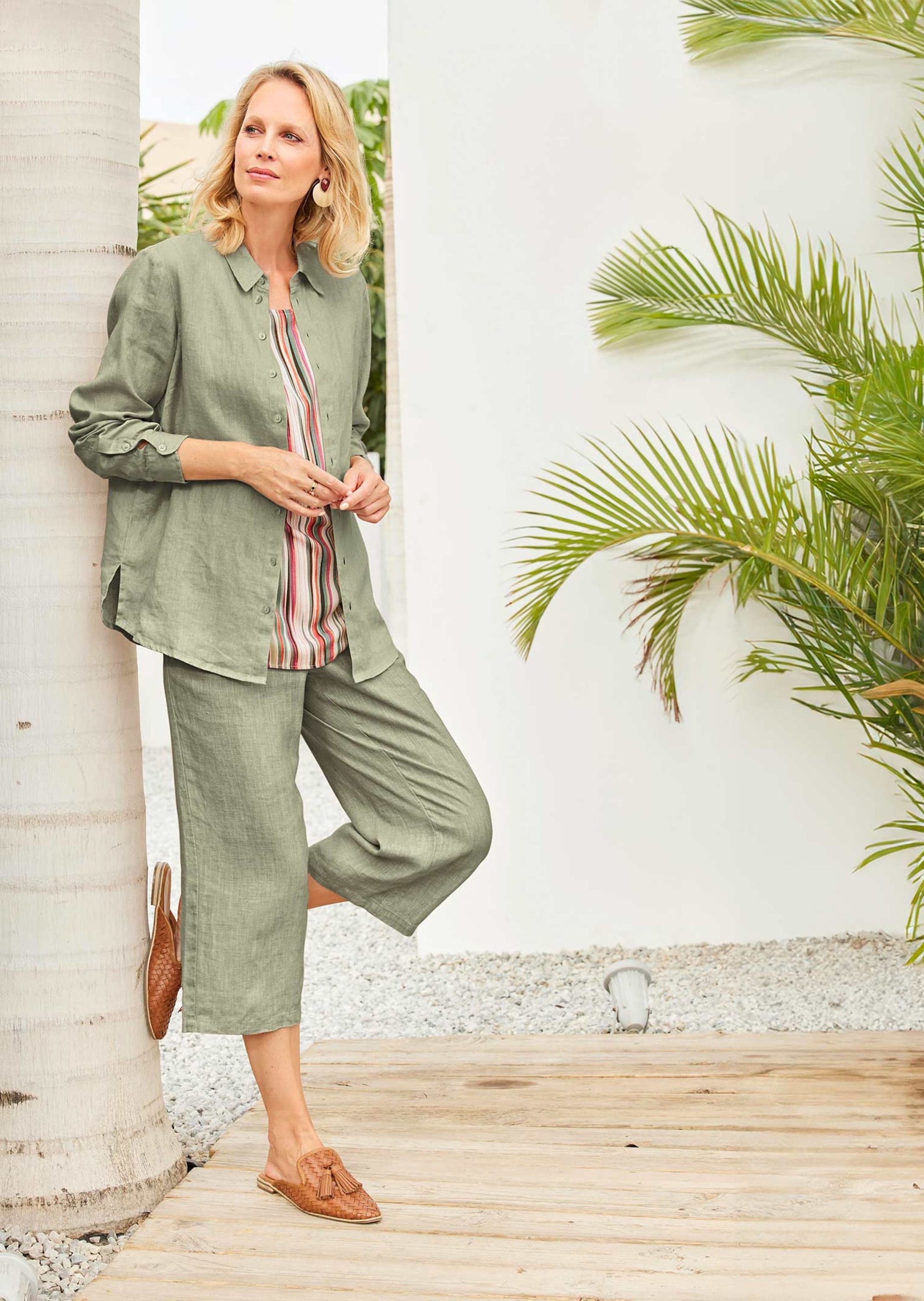 Goldner Long Sleeve Blouse Green 46 2