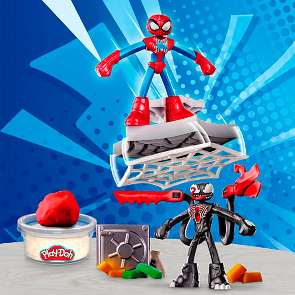 Hasbro Knetform-Set »Play-Doh Marvel, Spider-Man Netz-Action Knetset«