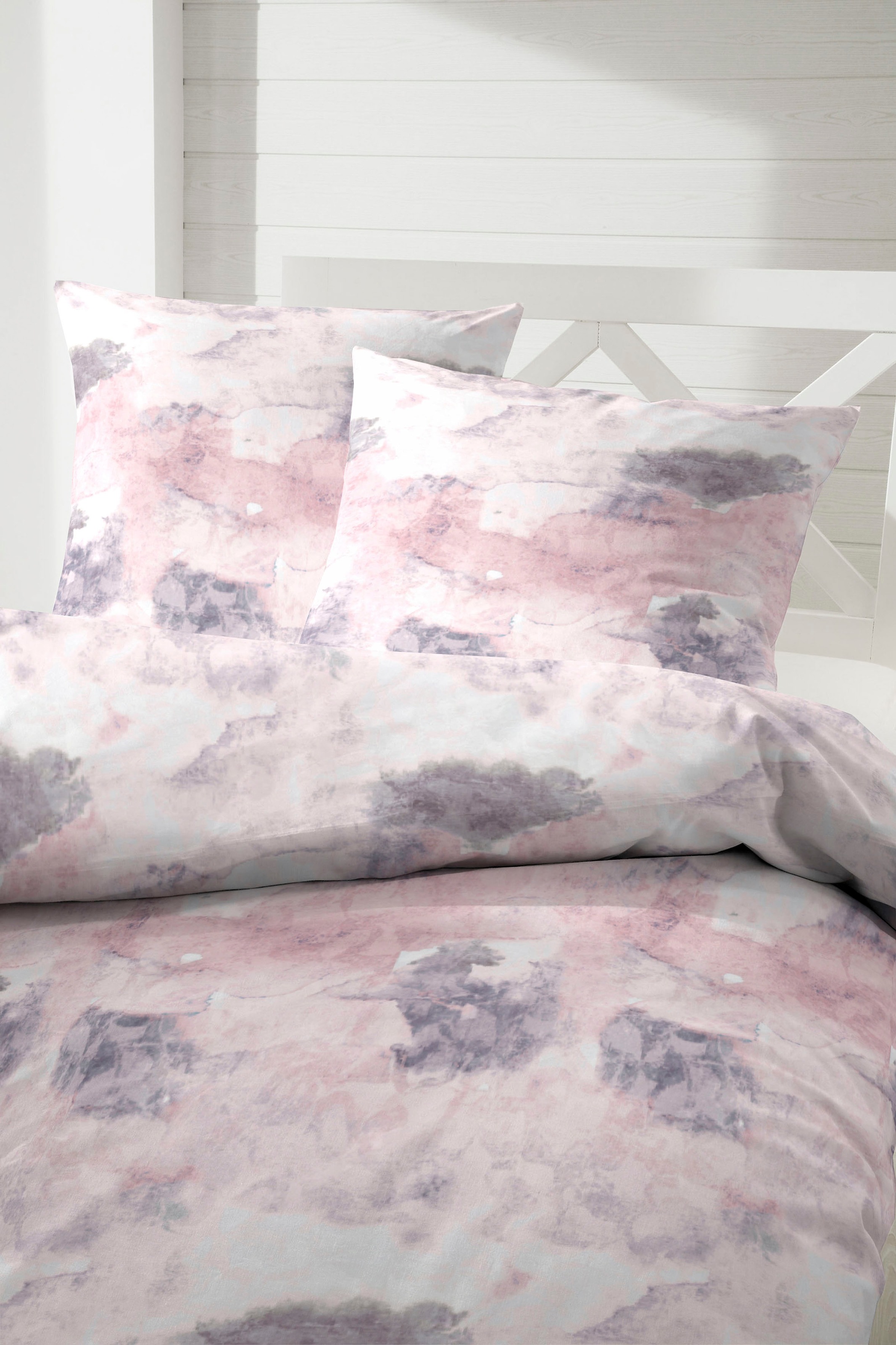 Primera Bettwäsche "Spot" 2 Stk. mit pastelligem Marmoreffekt günstig online kaufen