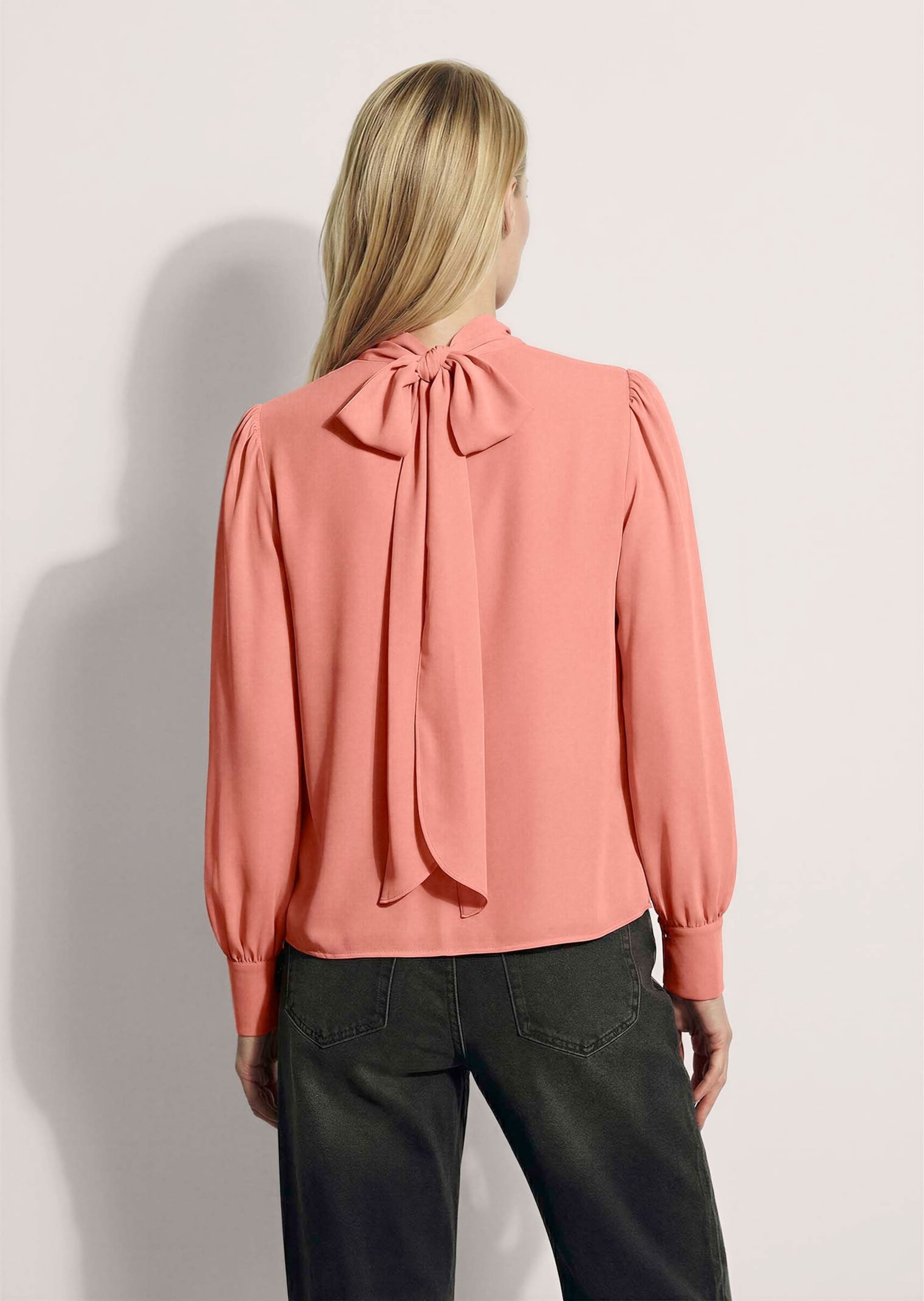MADELEINE Langarmbluse »Bluse Chiffonbluse mit Schluppenband«