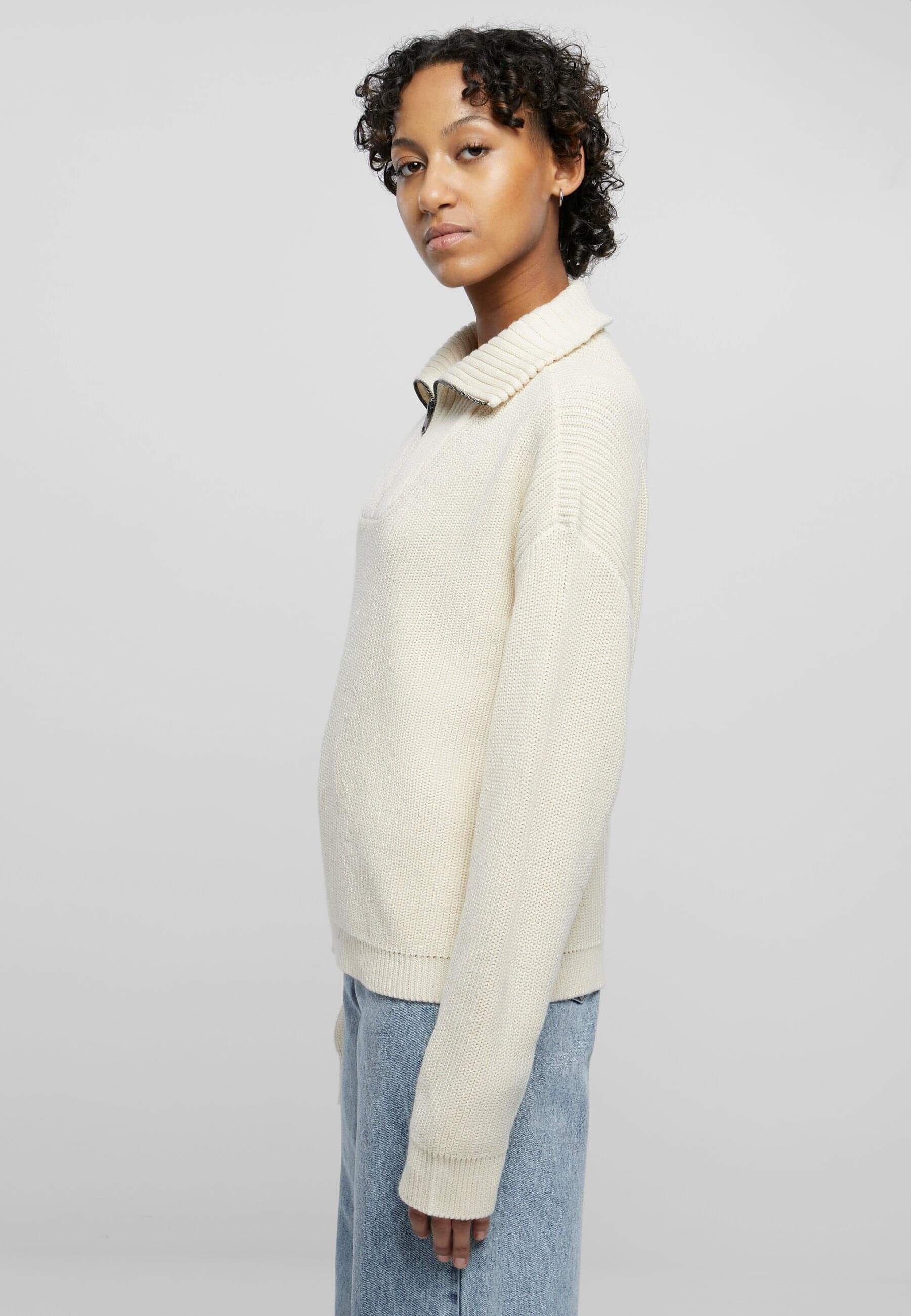 URBAN CLASSICS Sweatjacke »Damen Ladies Oversized Knit Troyer«