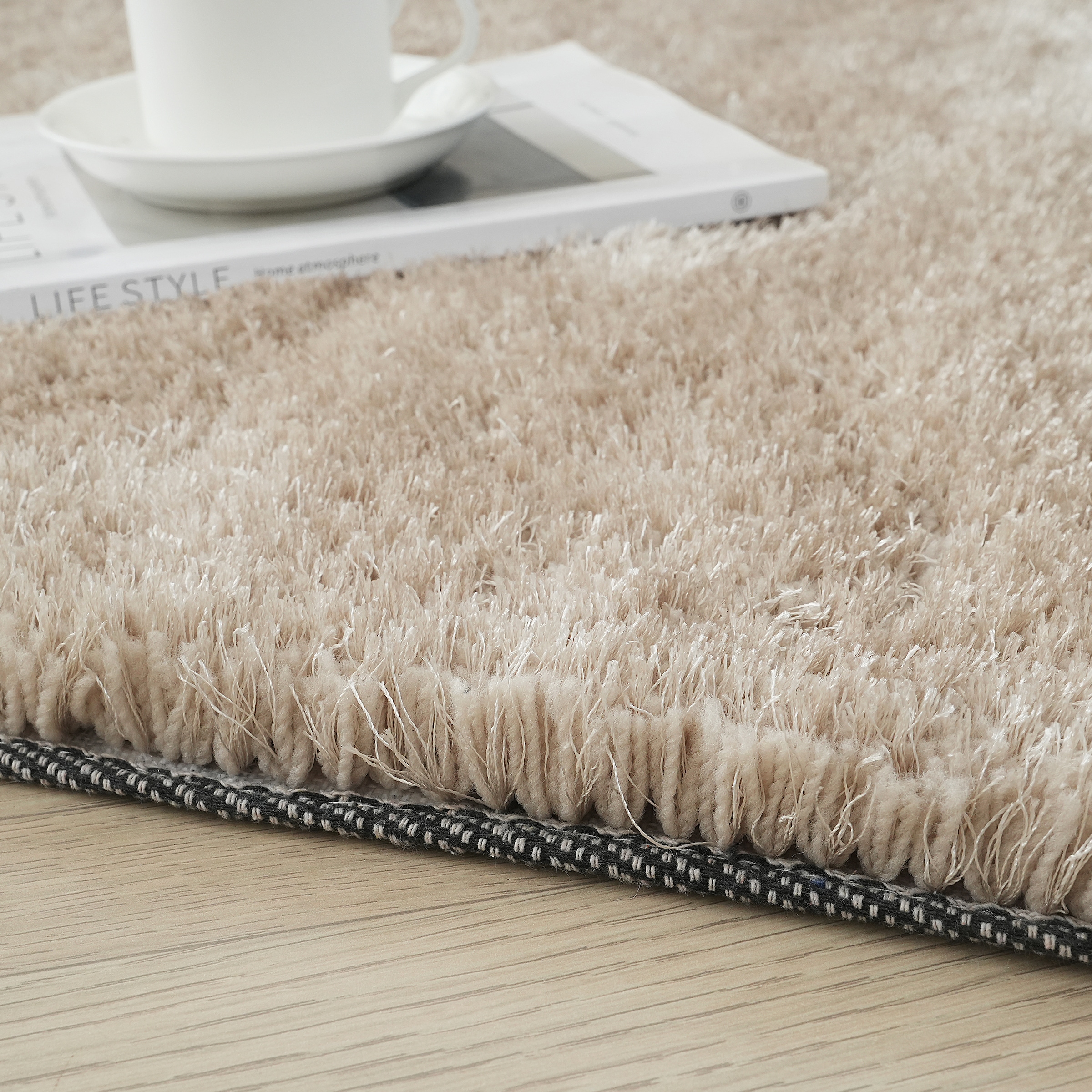 Bruno Banani Teppich »Dana Teppich, besonders weich und kuschelig, Kundenliebling«, rechteckig, 30 mm Höhe, uni, Mikrofaser Teppiche, Wohnzimmer, Schlafzimmer, Esszimmer