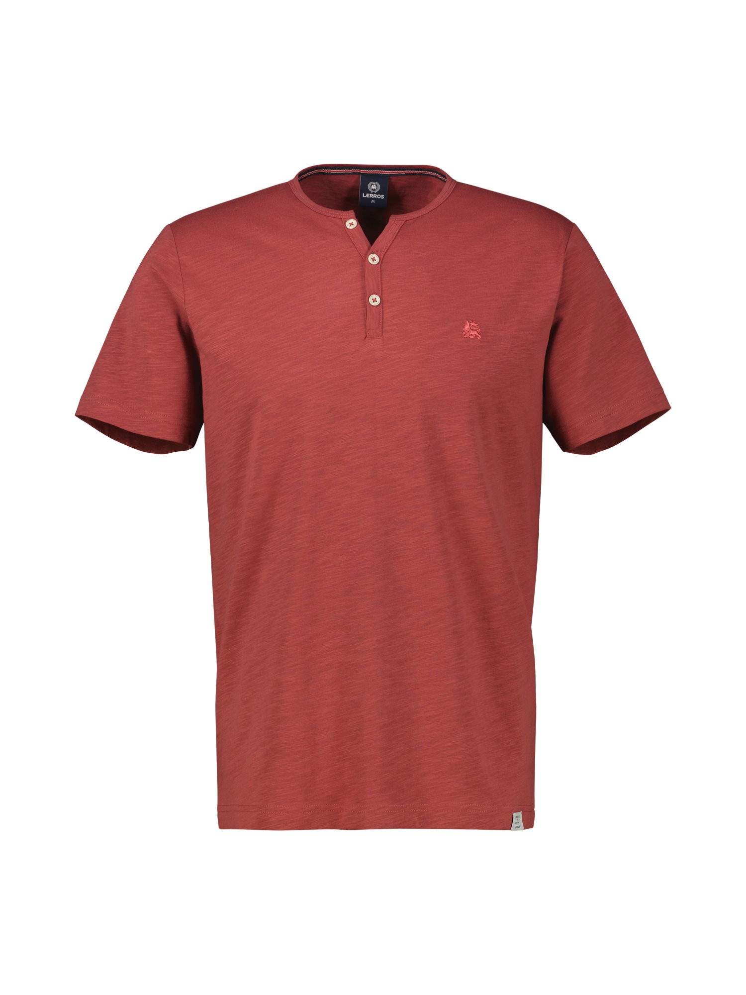 LERROS Henleyshirt LERROS Unifarbenes Serafino-Shirt in Großen Größen günstig online kaufen