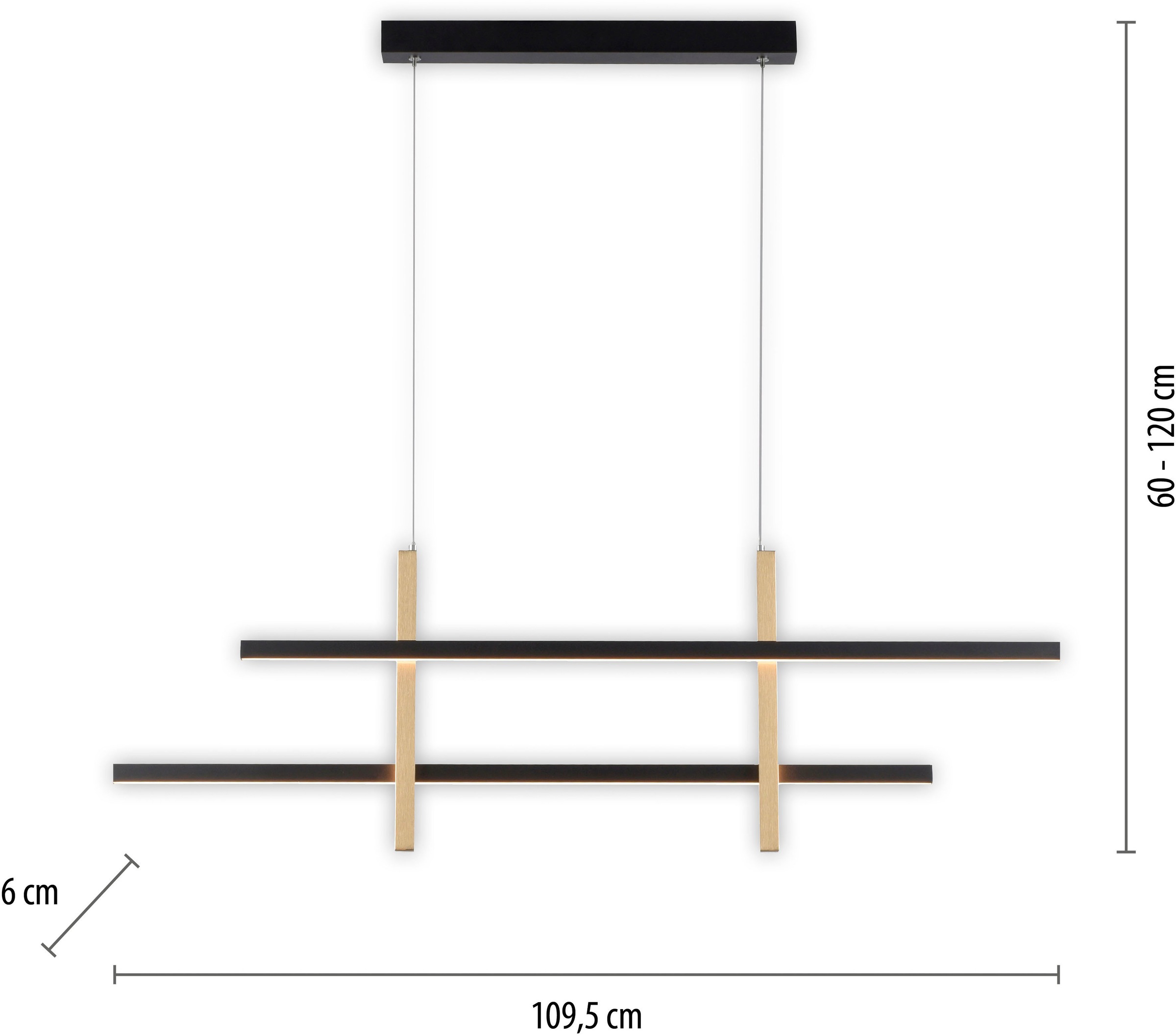 Paul Neuhaus Pendelleuchte »BARRA«, 1 flammig, Leuchtmittel LED-Board | LED fest integriert