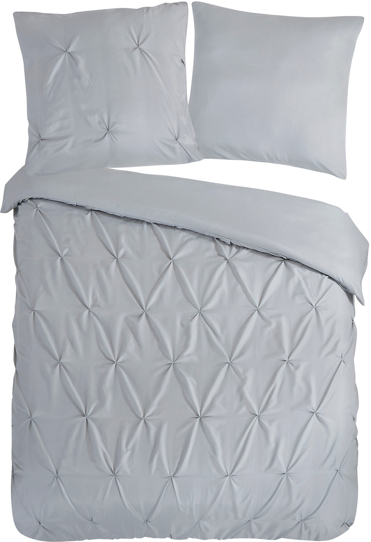 PURE luxury collection Wendebettwäsche "Elegence" 2 Stk. Mikrofaser, Uni, S günstig online kaufen