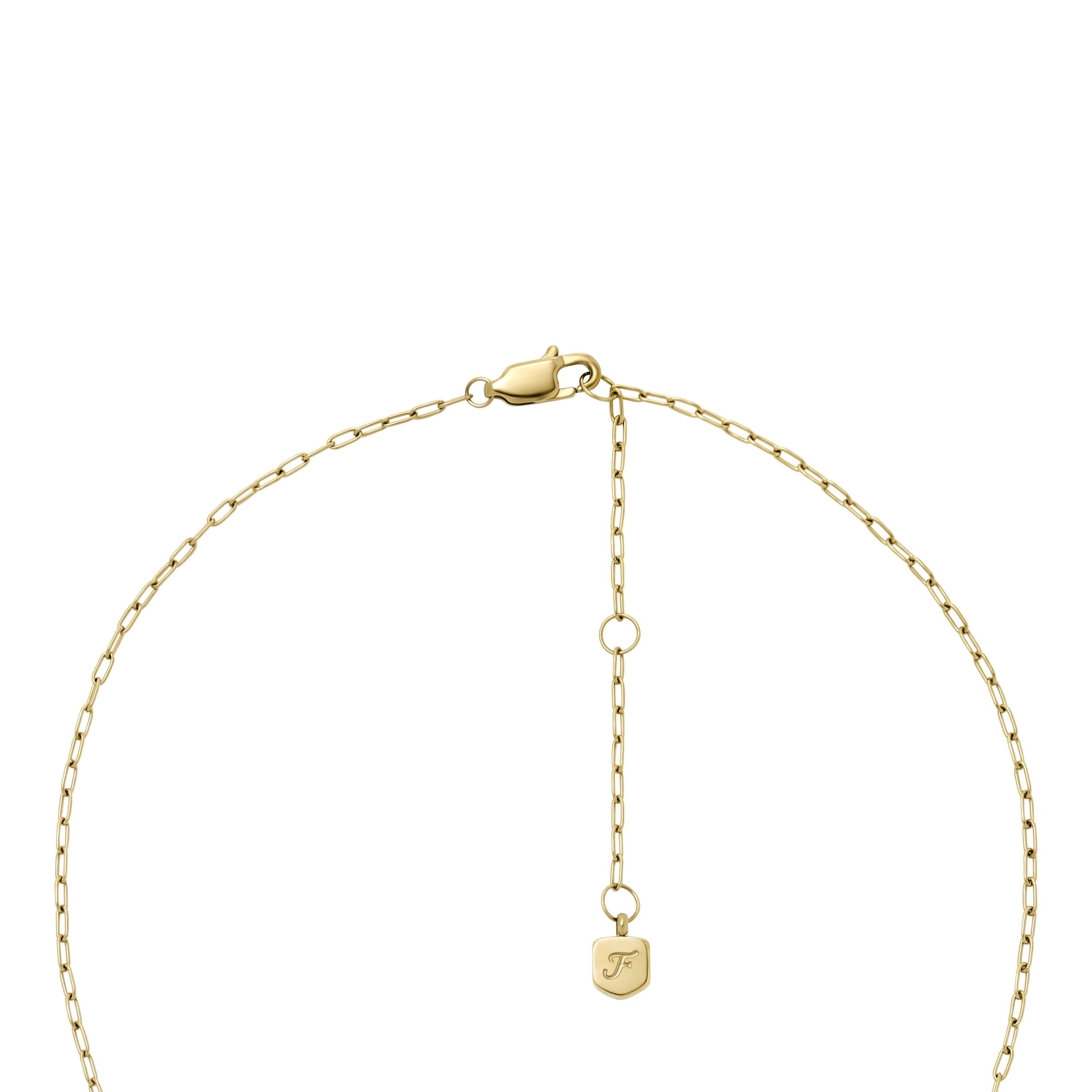 Fossil Kette mit Anhänger »Schmuck Geschenk Edelstahl SADIE Herz, JF04856710«, mit Glasstein