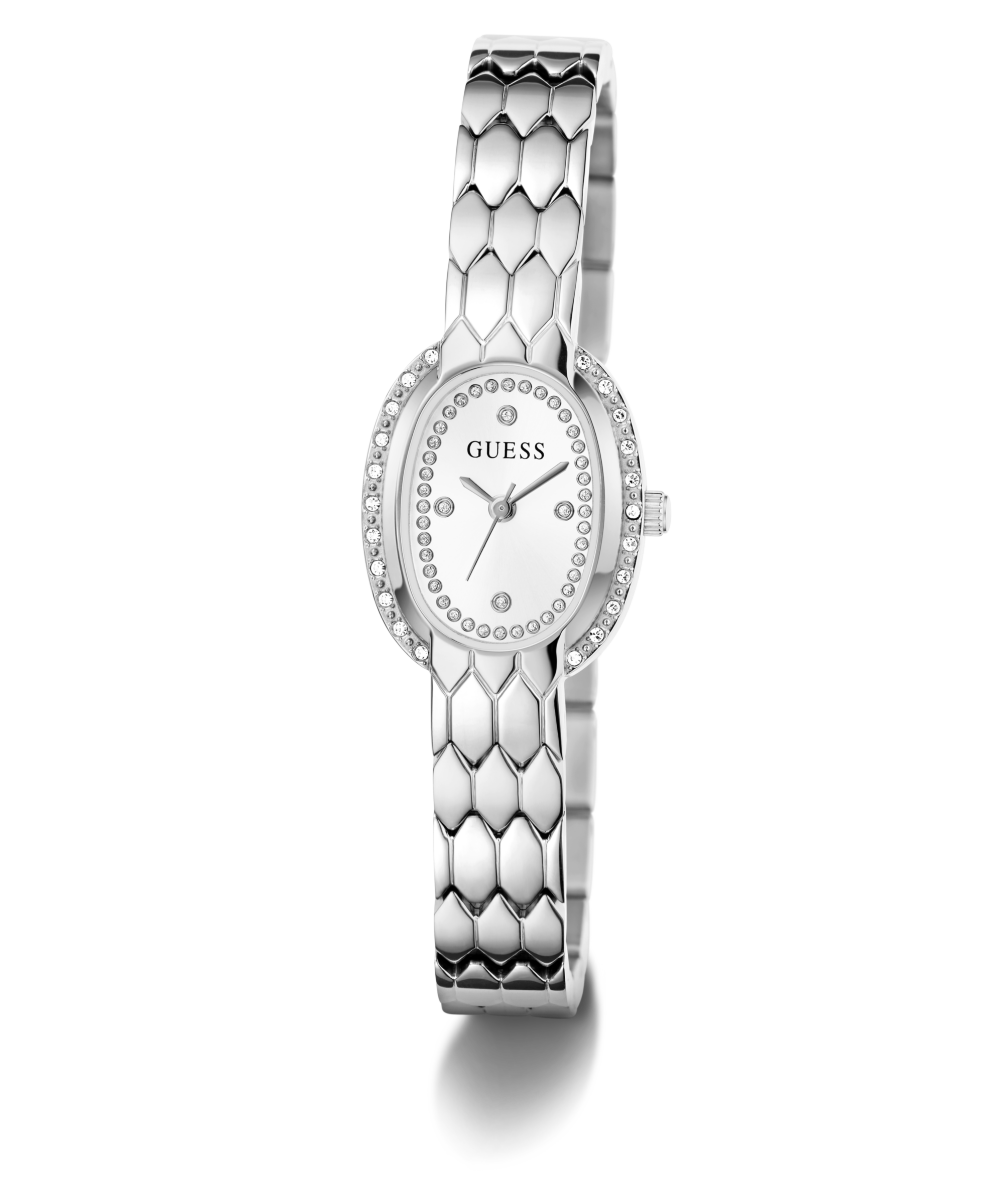 Guess Quarzuhr »VIOLA« Armbanduhr, Damenuhr, Edelstahlarmband, analog