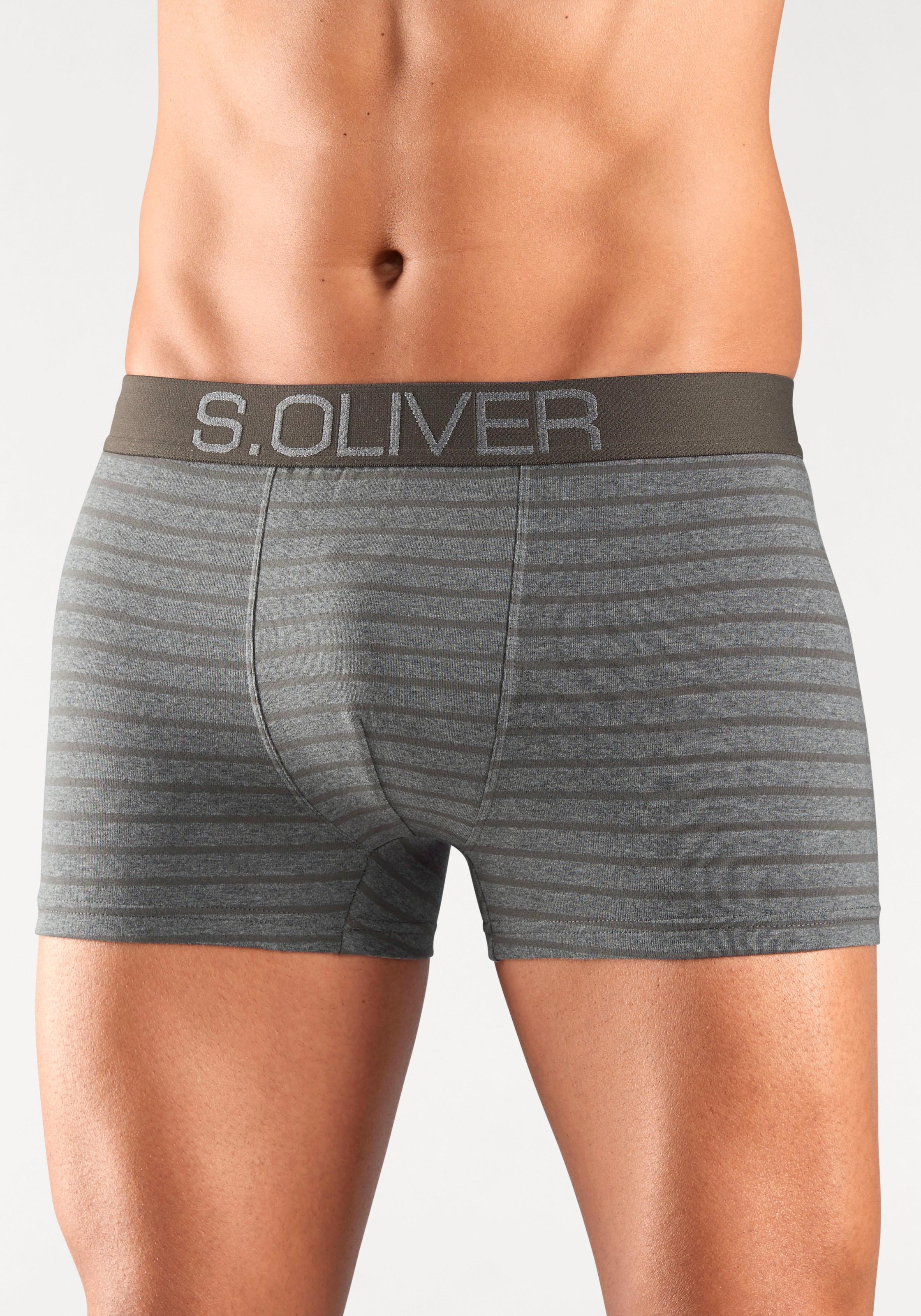 s.Oliver Boxer »Boxershorts für Herren«, (Packung, 4 St.), mit kontrastfarbenem Webbund