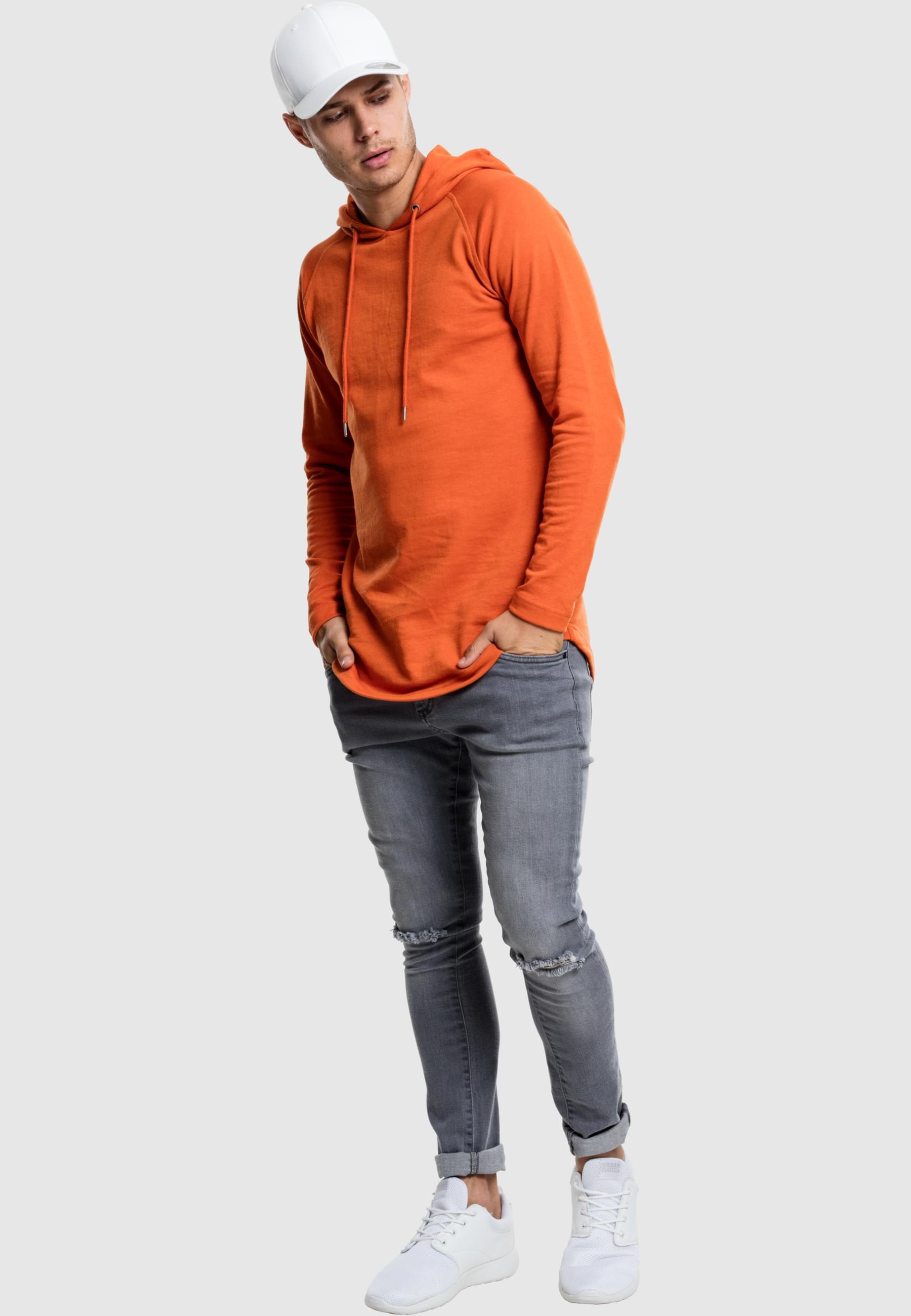 URBAN CLASSICS Kapuzensweatshirt »Urban Classics Herren Long Shaped Terry Hoody«, (1 tlg.)