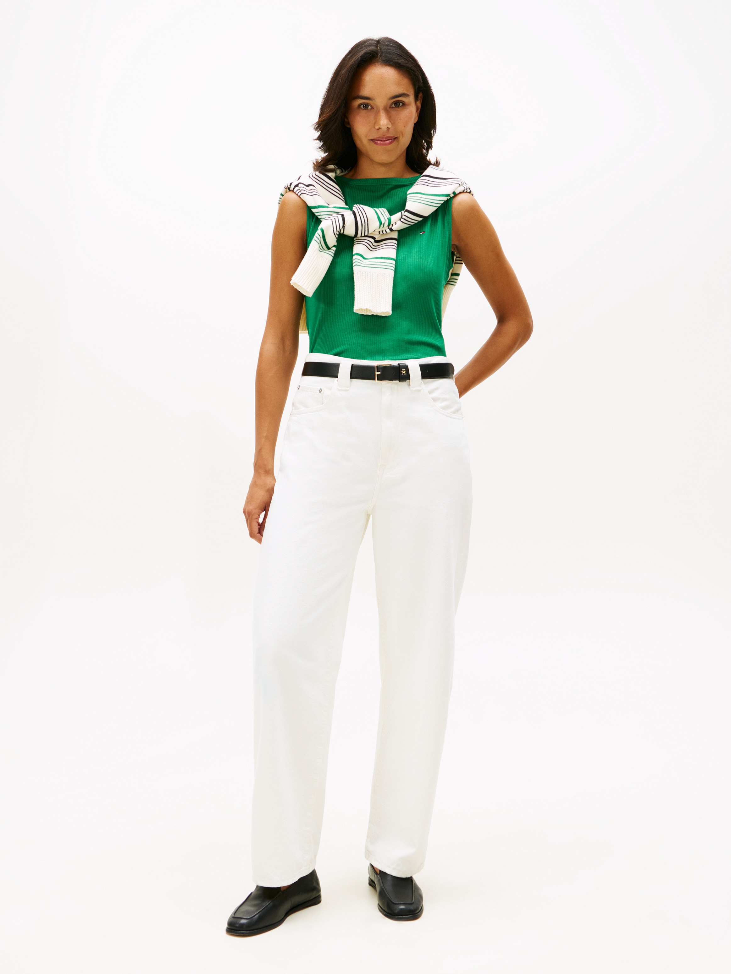 Tommy Hilfiger T-Shirt »SLIM 5X2 RIB BOAT-NK TANK«