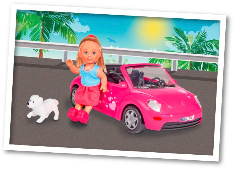 SIMBA Minipuppe »Evi Love Evi's Beetle«, (Set, 3 tlg.)