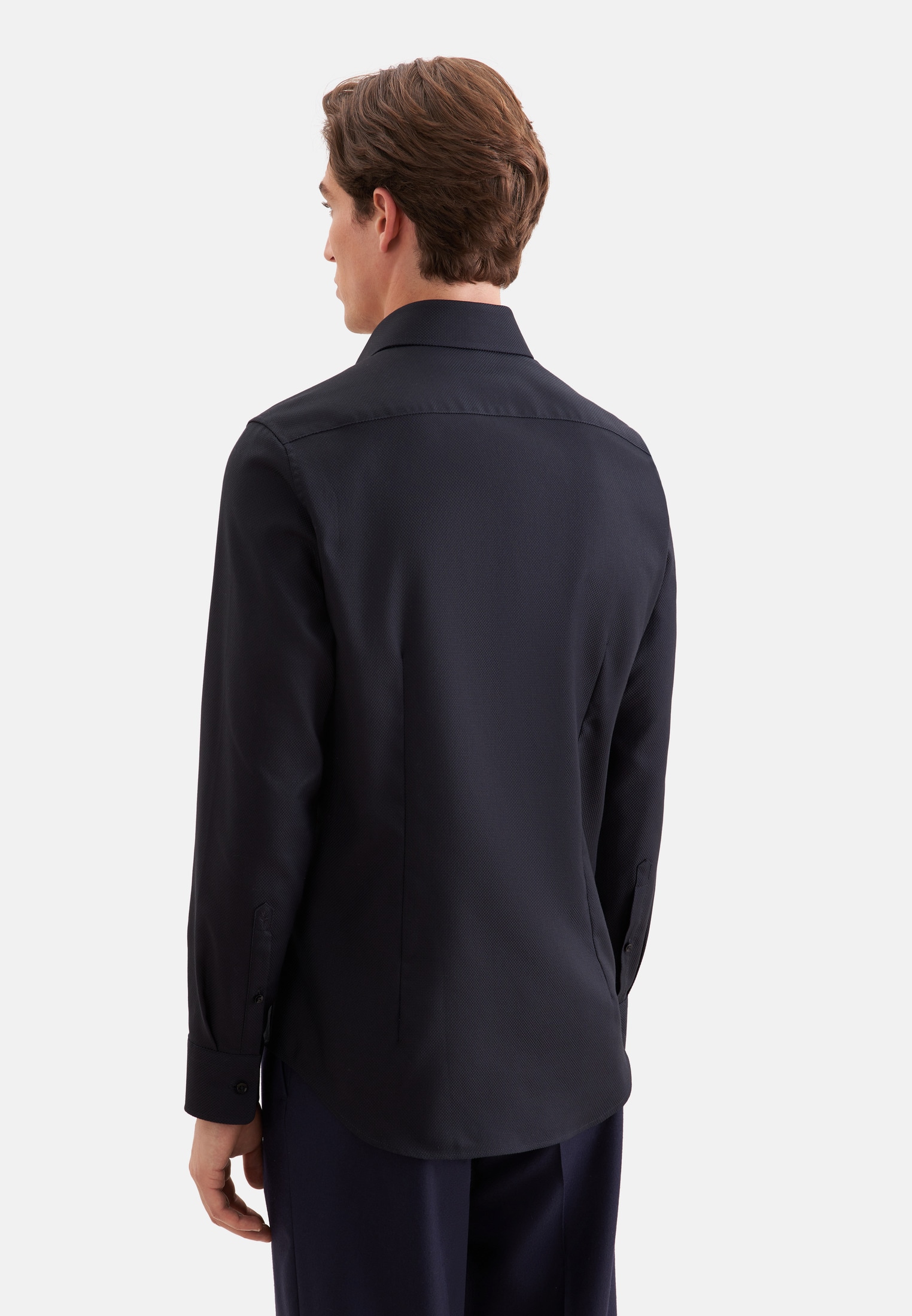 seidensticker Businesshemd »Schwarze Rose« Slim 1/1 Kentkragen Struktur
