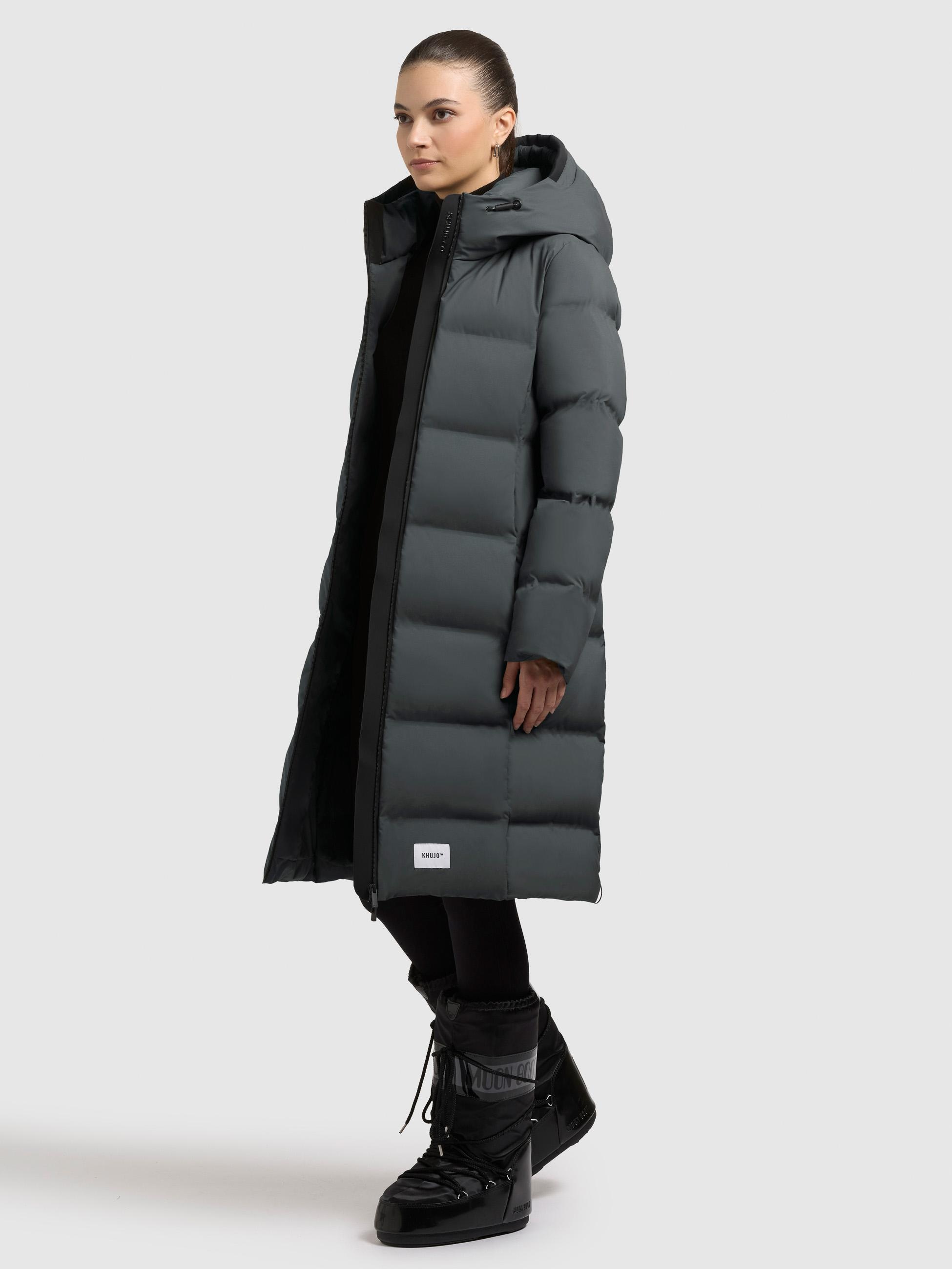 khujo Steppmantel »Finnie3« Warmer Damen Wintermantel mit großer Kapuze