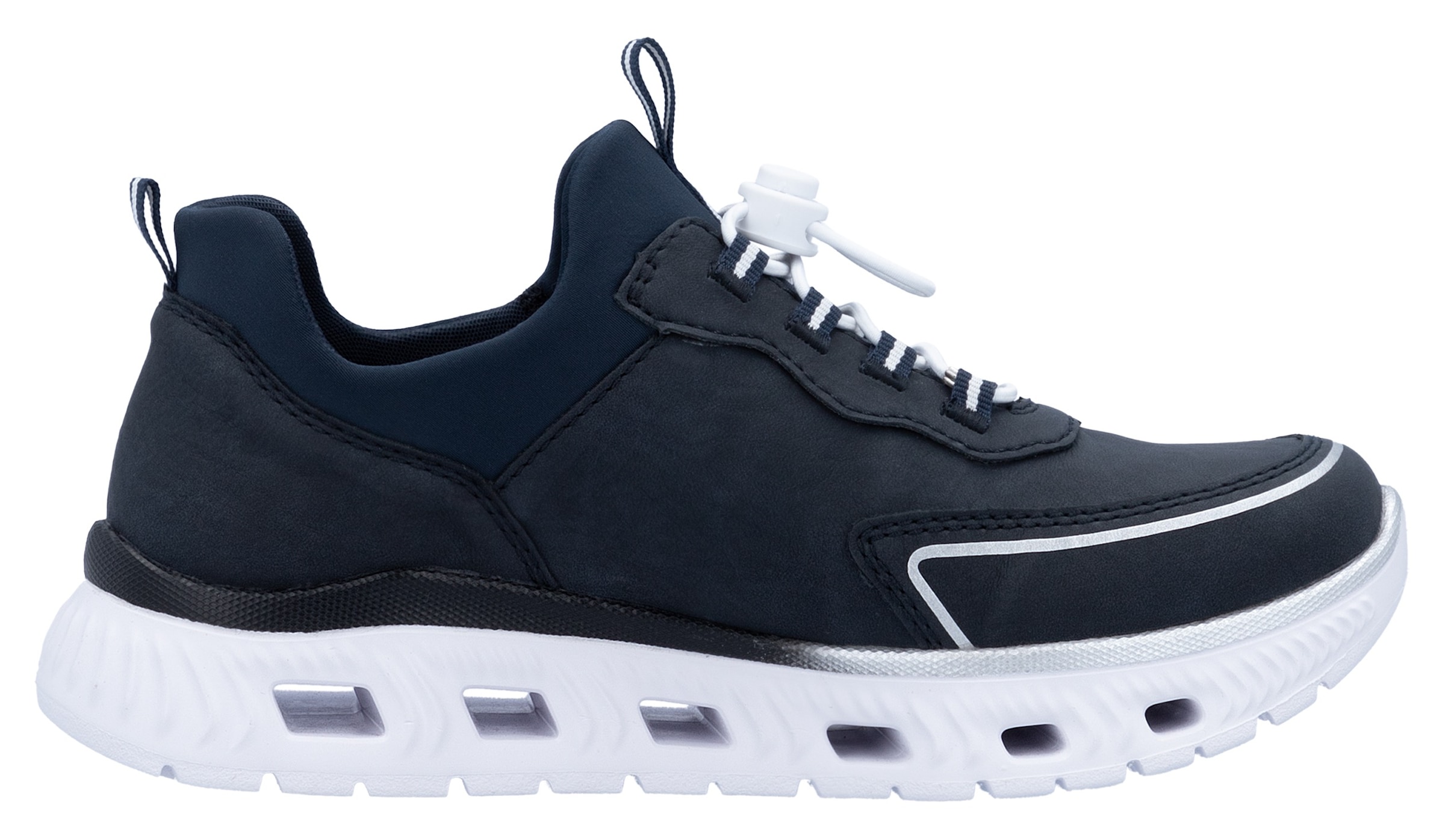 RIEKER Sport Slip-On Sneaker, Schlupfschuh, Halbschuh, Freizeitsneaker mit Schnellverschluss