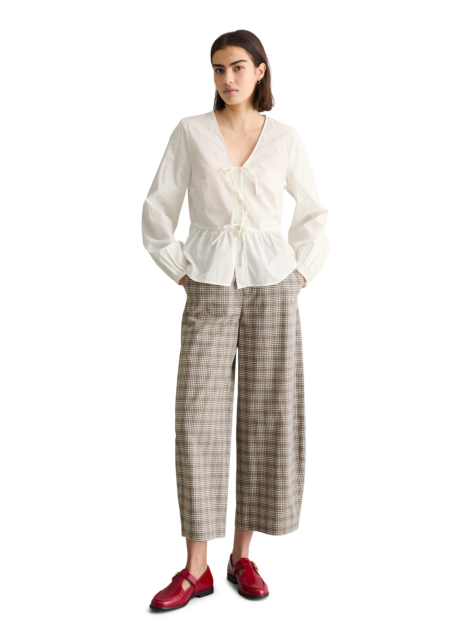 Marc O'Polo Denim Long Sleeve Blouse White M 6