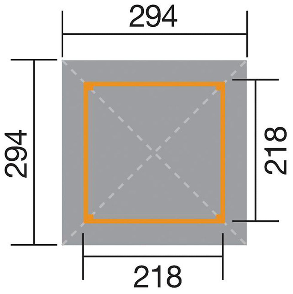 weka Pavillon »Gartenoase 651 Gr.1, inkl. roten Dachschindeln«, 19 mm Massivholzdach