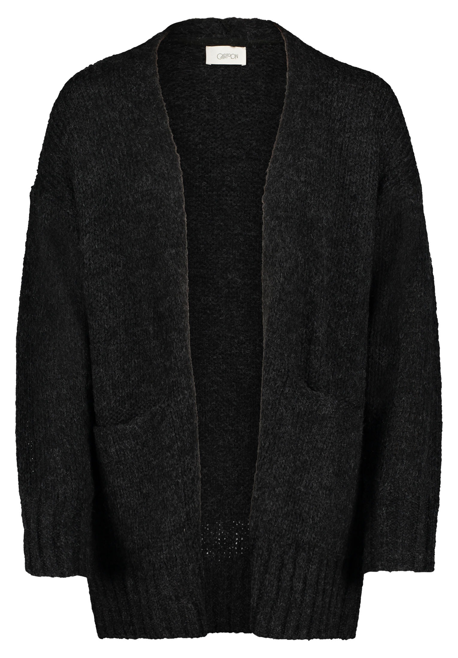 Cartoon Strickjacke "Cartoon Damen Basic-Strickjacke mit Taschen", Rippbünd günstig online kaufen