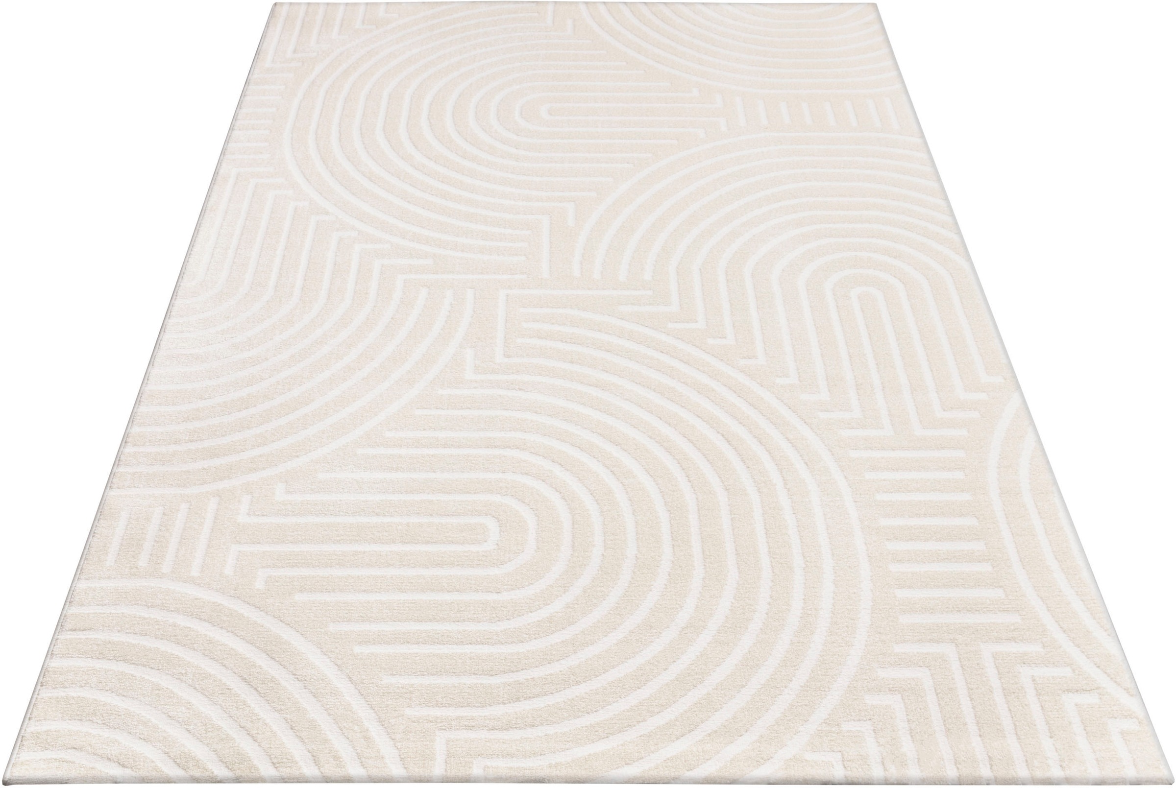 Paco Home Teppich "Luzern 654" rechteckig 13 mm Höhe Kurzflor, Uni Farben, günstig online kaufen