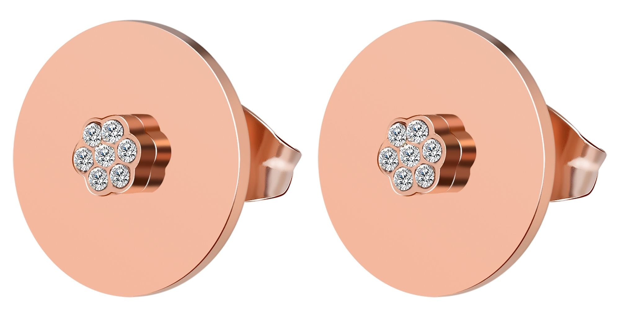 Adelia´s Paar Ohrhänger "Ohrringe – Ohrstecker aus Edelstahl mit Strass Steinchen" Ein stilvolles Geschenk für besondere Momente