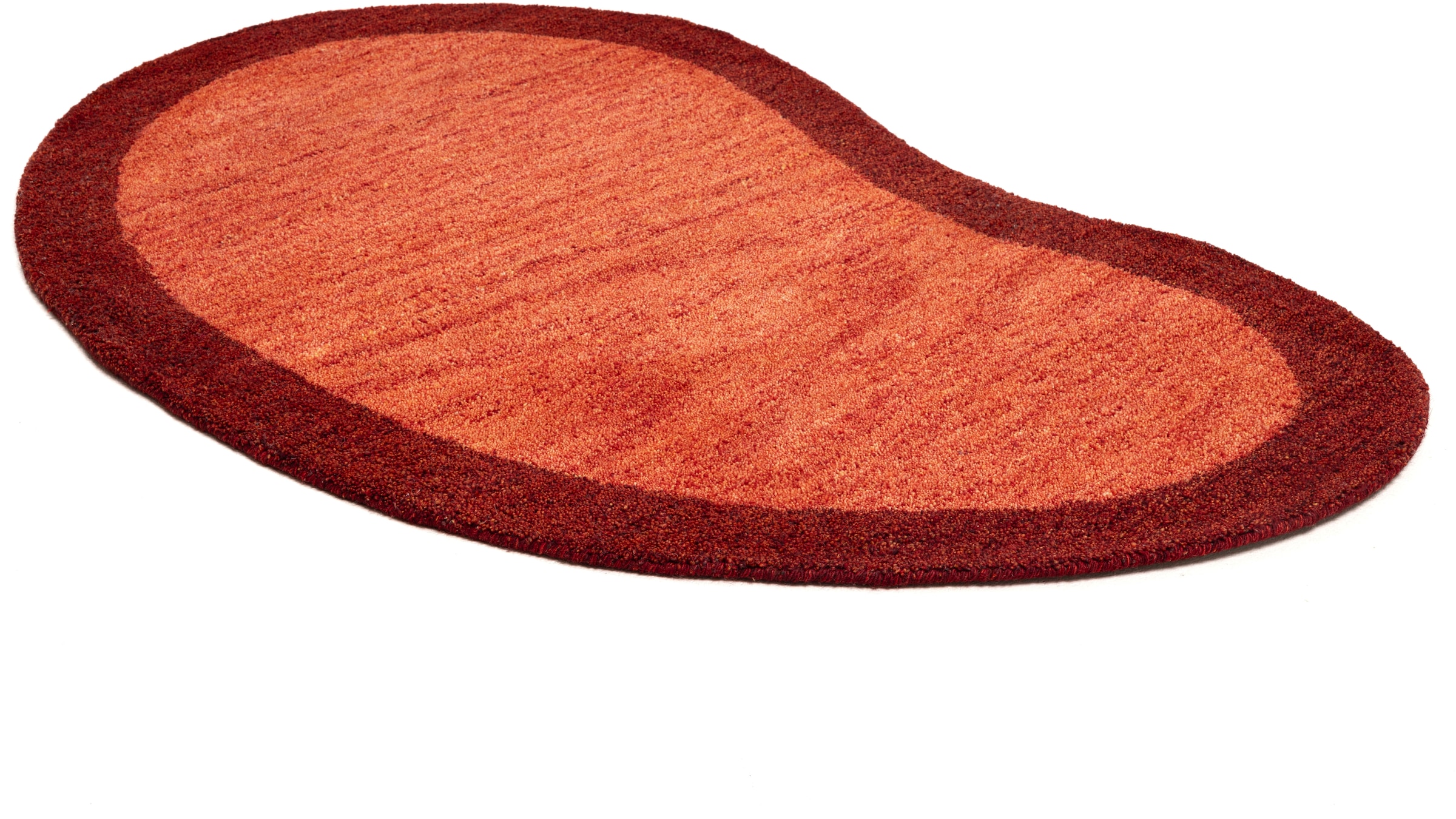 THEKO Wollteppich »Gabbeh Super, Handweb Teppich, Bordüre, reine Wolle, handgewebt«, oval, 15 mm Höhe, Schlafzimmer, Wohnzimmer, Esszimmer, auch als Läufer, eckig oder rund
