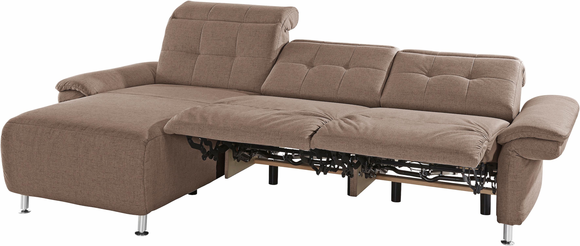 Home affaire Ecksofa »Manhattan L-Form« 2 Sitze mit elektrischer Relaxfunktion, verstellbare Armlehnen