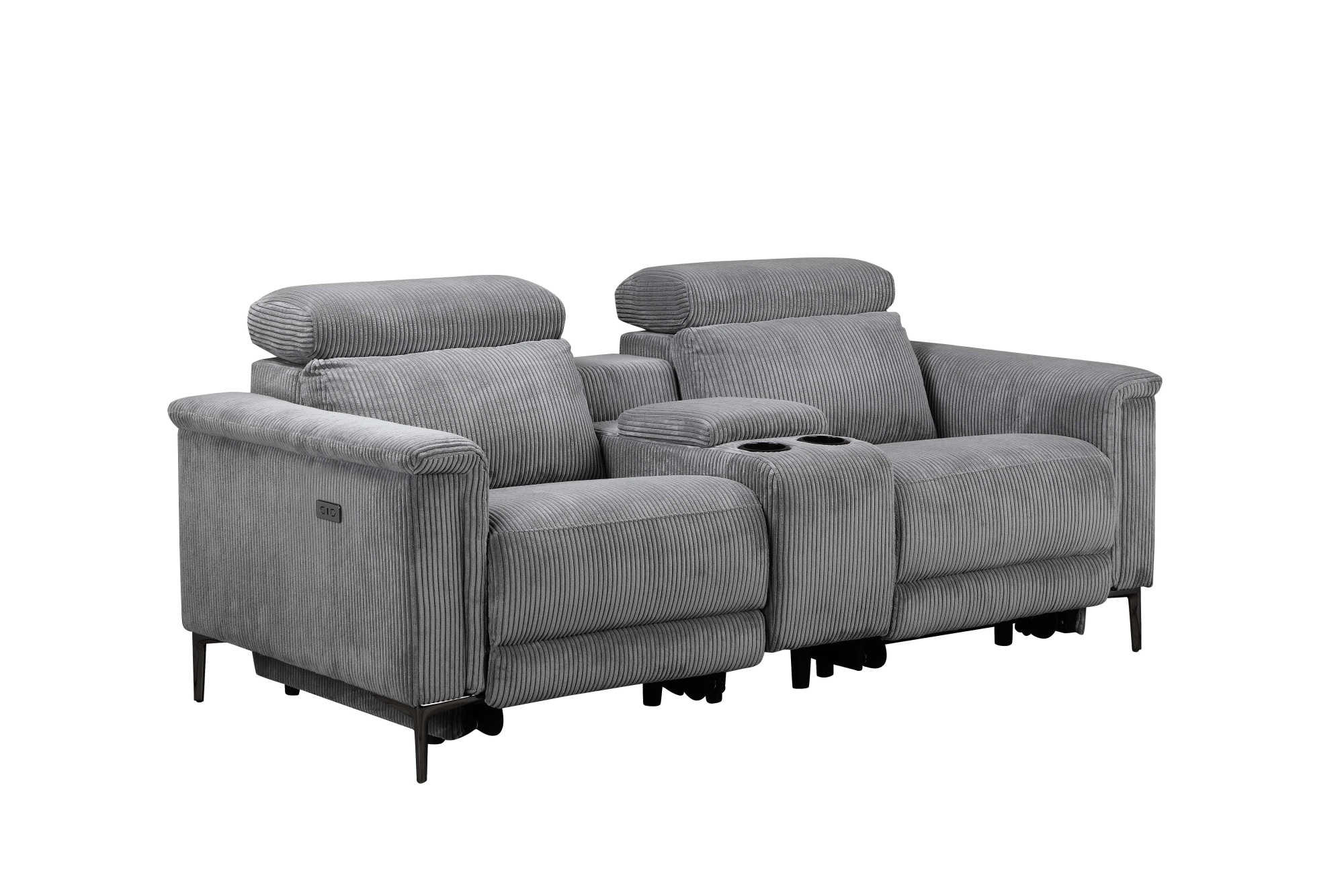 Places of Style 2-Sitzer »Lund in Cord, 2er-Kinosofa, TV-Sessel, Multimedia-Sofa, USB-A,«, m. elektrischer o. manueller Relaxfunktion, Getränkehalter u. Staufach