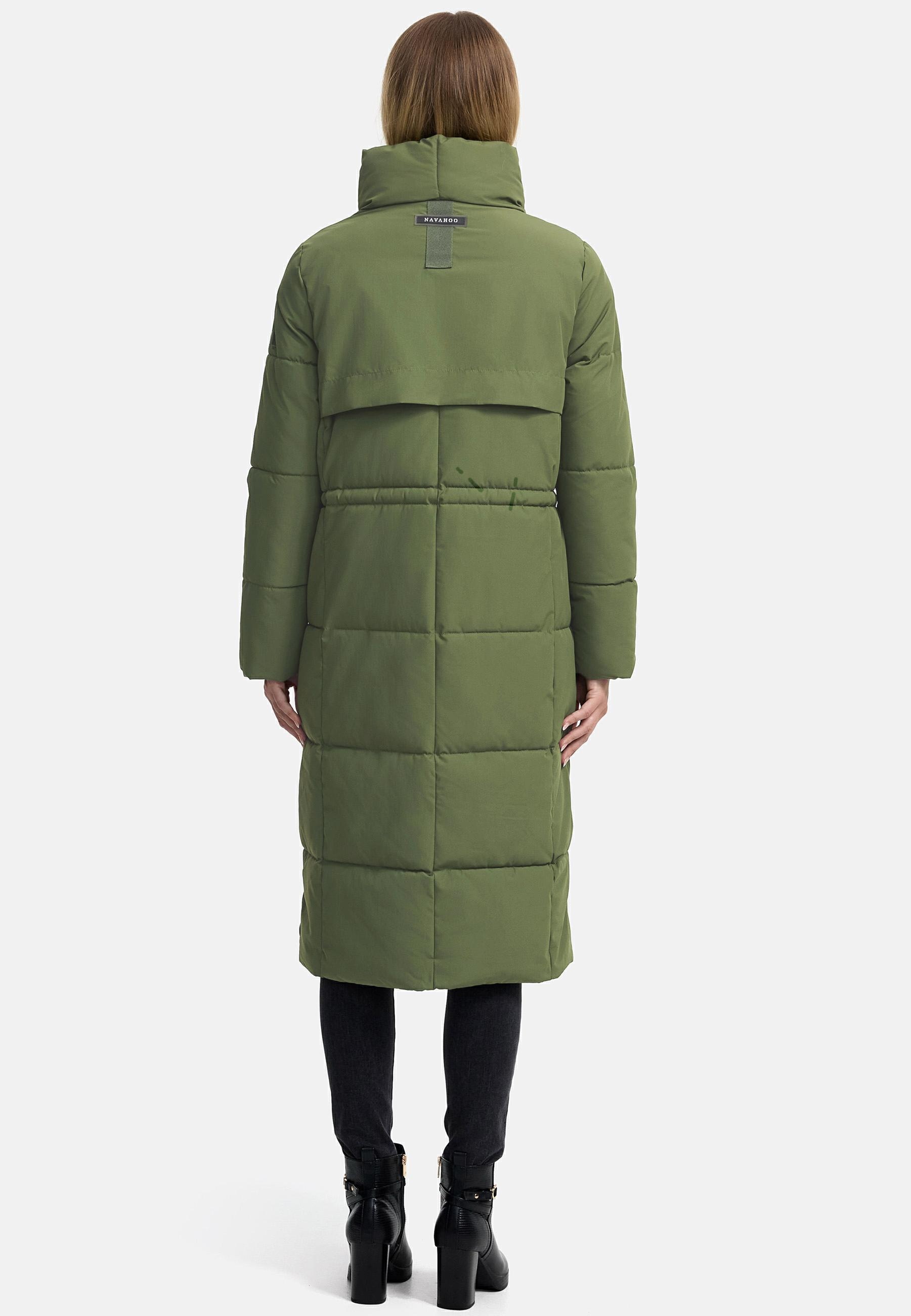 Navahoo Wintermantel »Der Wahnsinn 14«, Damen Steppmantel aus recyceltem Polyester