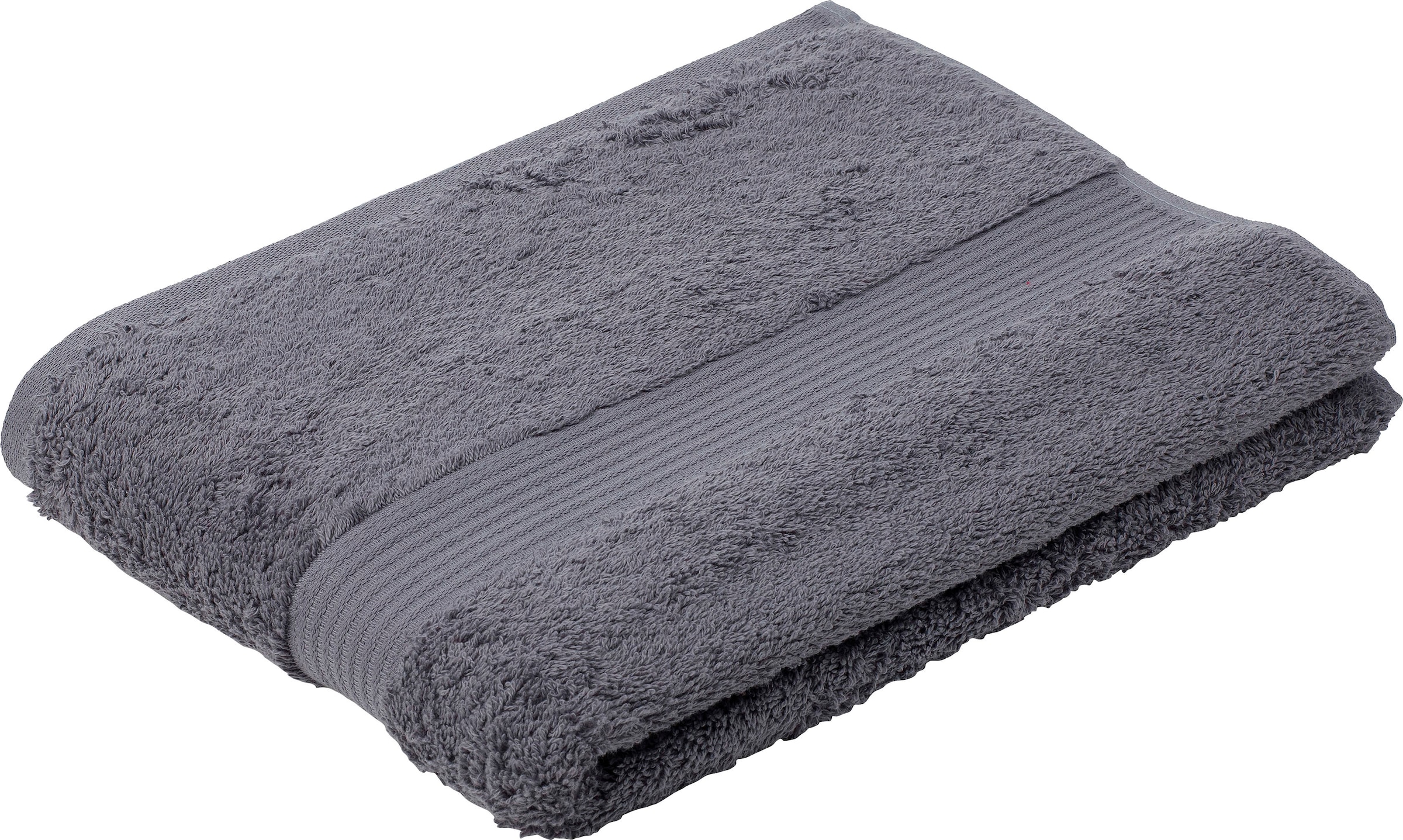 Gözze Badetuch "New York" moderne Uni-Farben, strukturierte Borte, 100% Bau günstig online kaufen