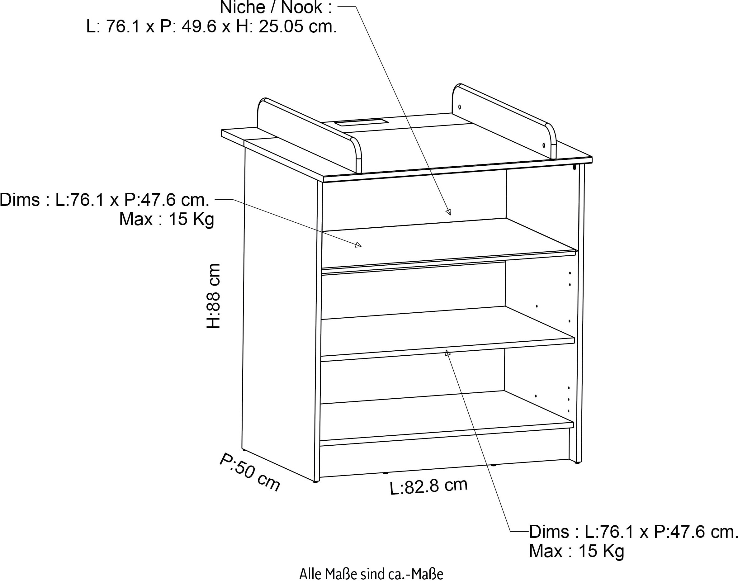 Demeyere GROUP Wickelkommode »Helicia«, 79,6 cm