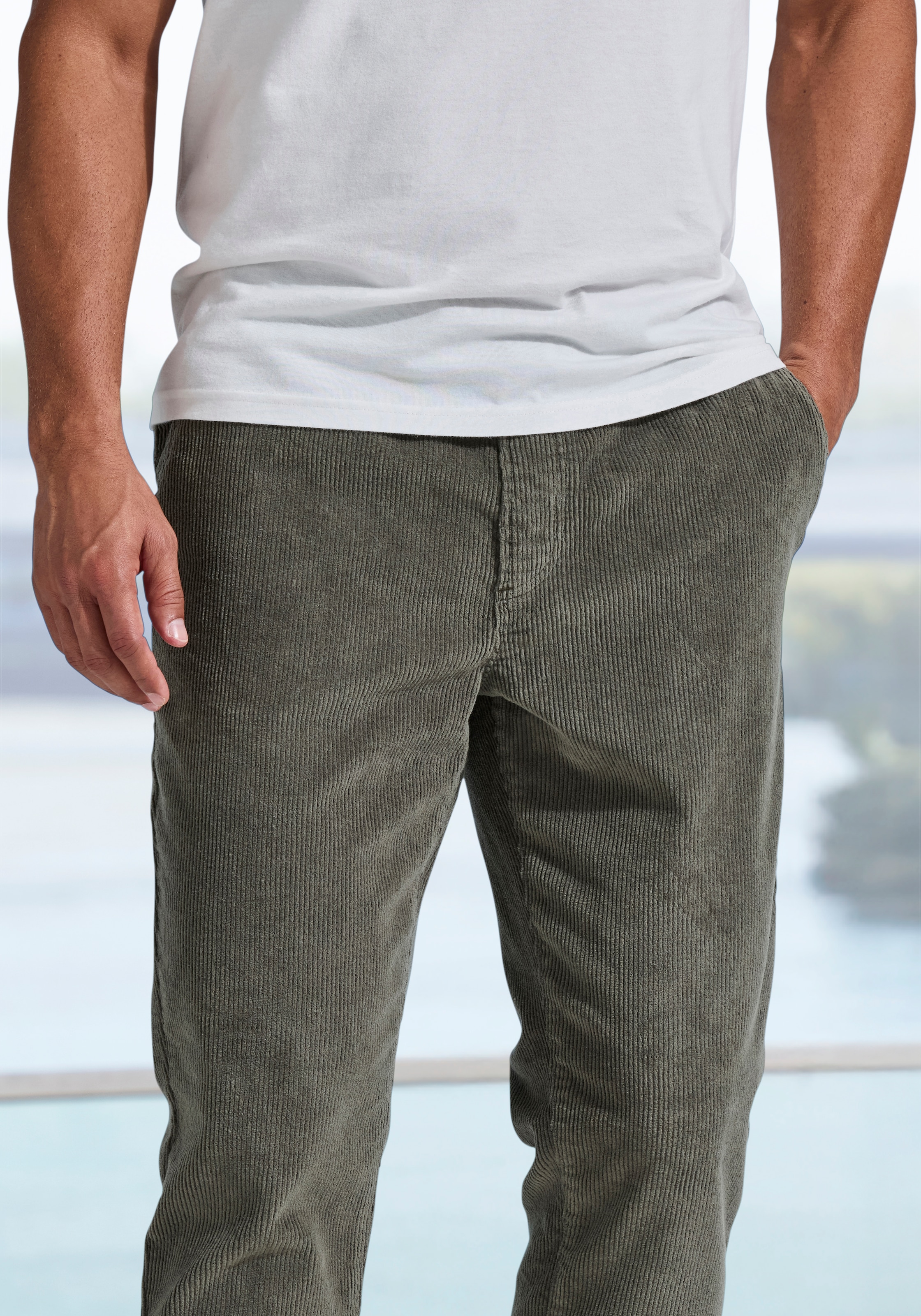 John Devin Jogger Pants »Jogg Pants«, elastischer Cord aus Baumwoll-Stretch-Qualität