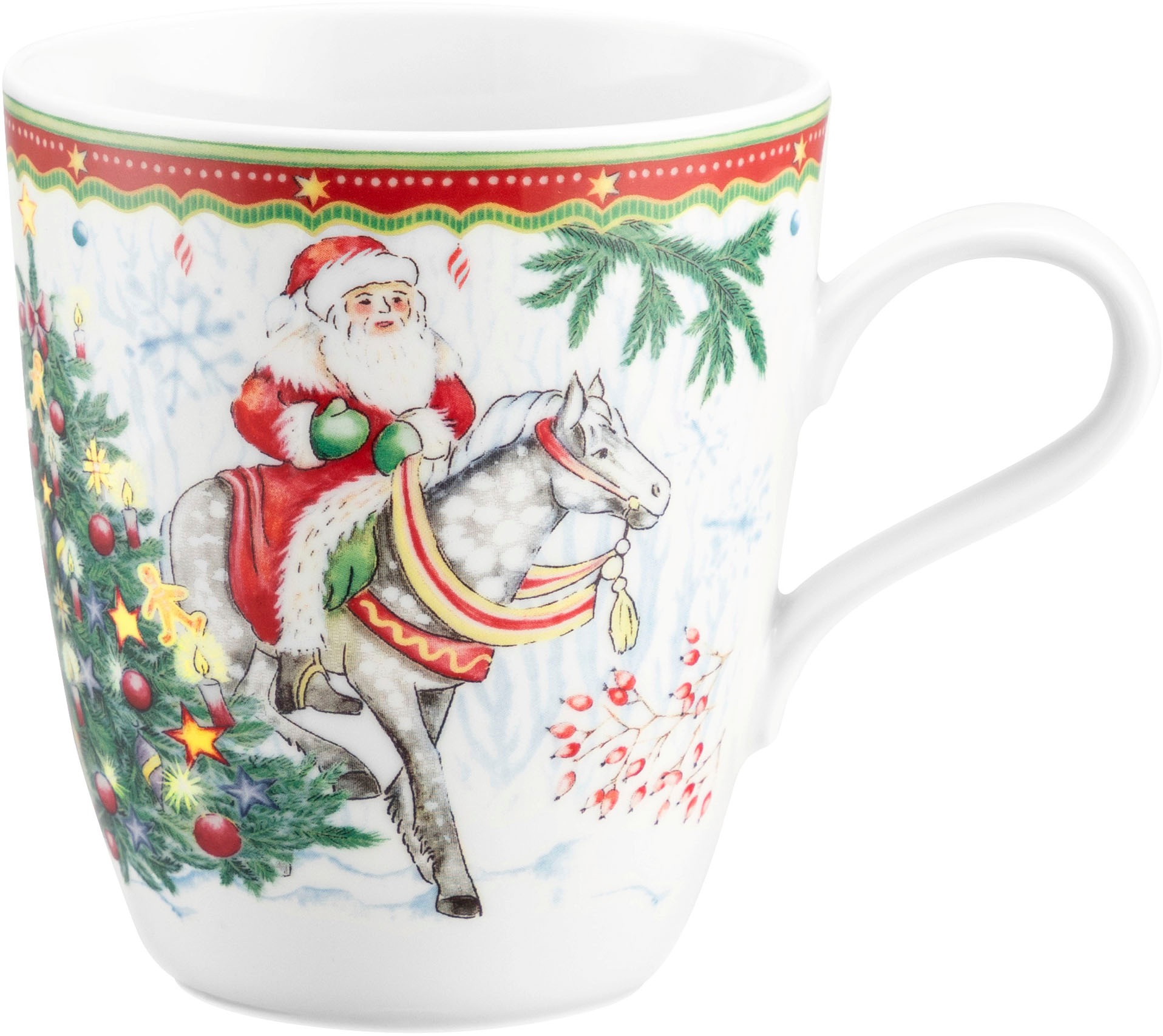 Seltmann Weiden Becher "Life - Weihnachtsmänner" Becher mit Henkel 0,40 l u günstig online kaufen