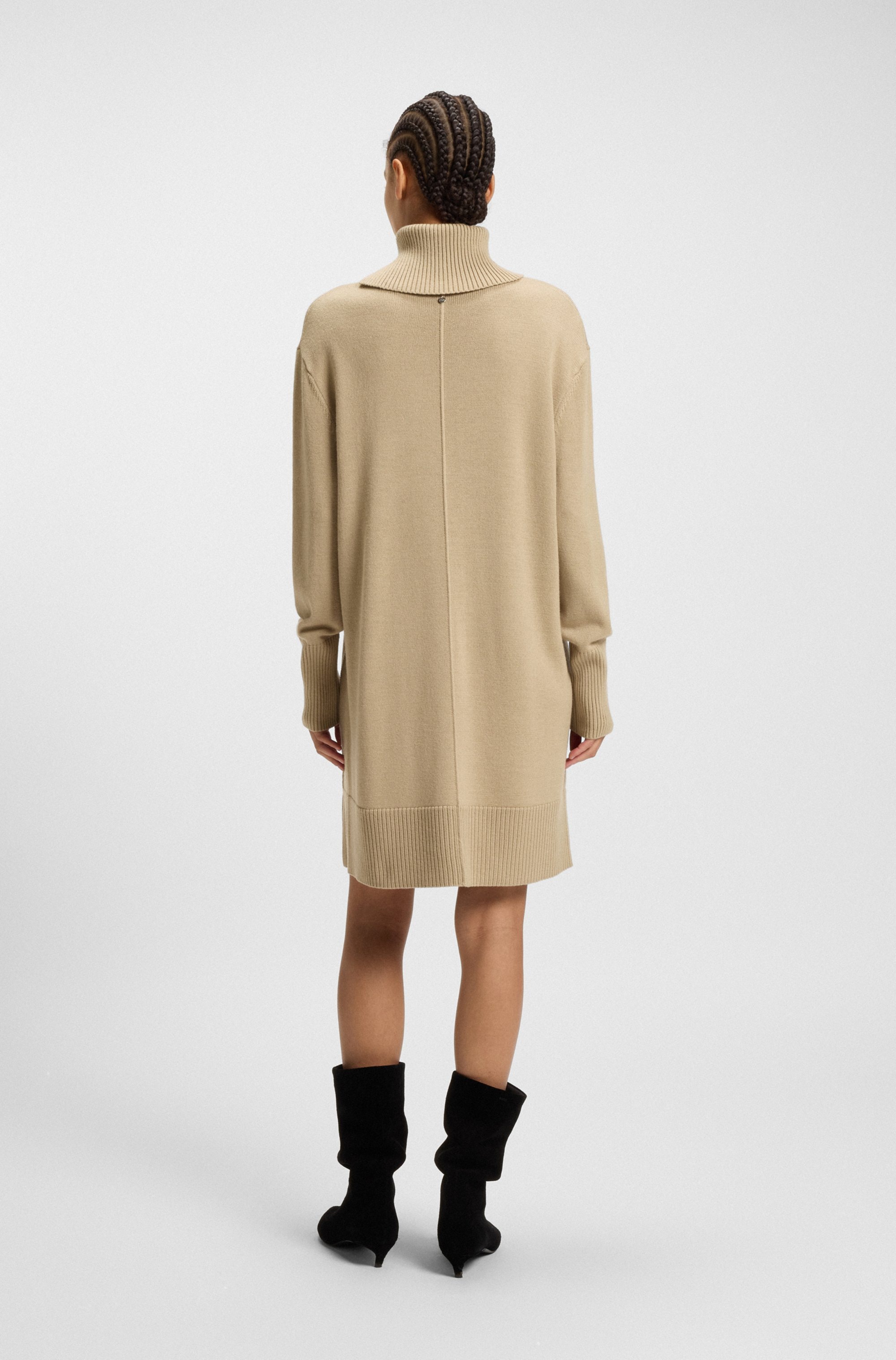 BOSS ORANGE Strickkleid "Feringatessa Premium Damenmode", Relaxed Fit, mit günstig online kaufen