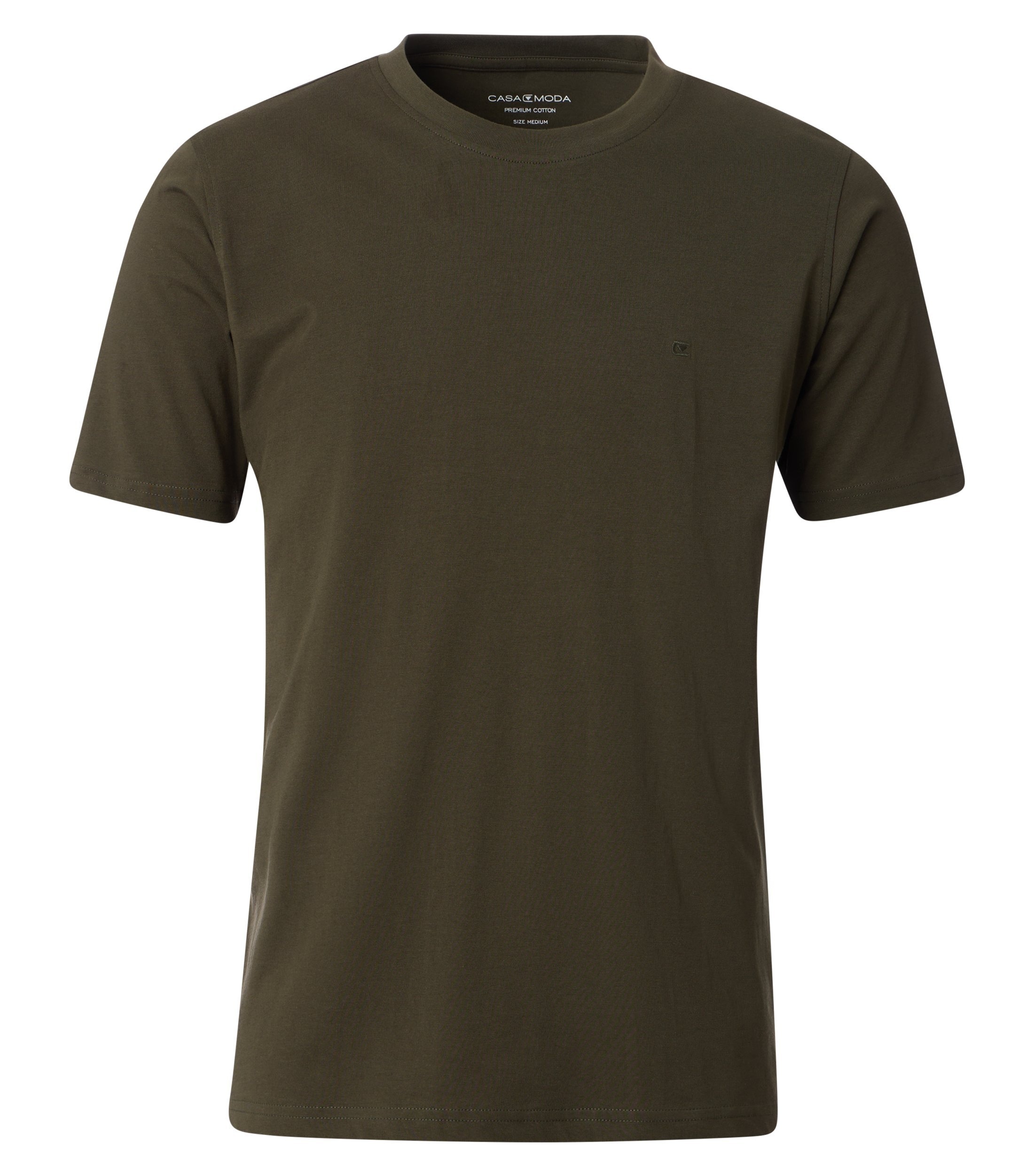 CASAMODA T-Shirt Uni - Baumwoll Shirt Mit Stretch Und Modischem Print