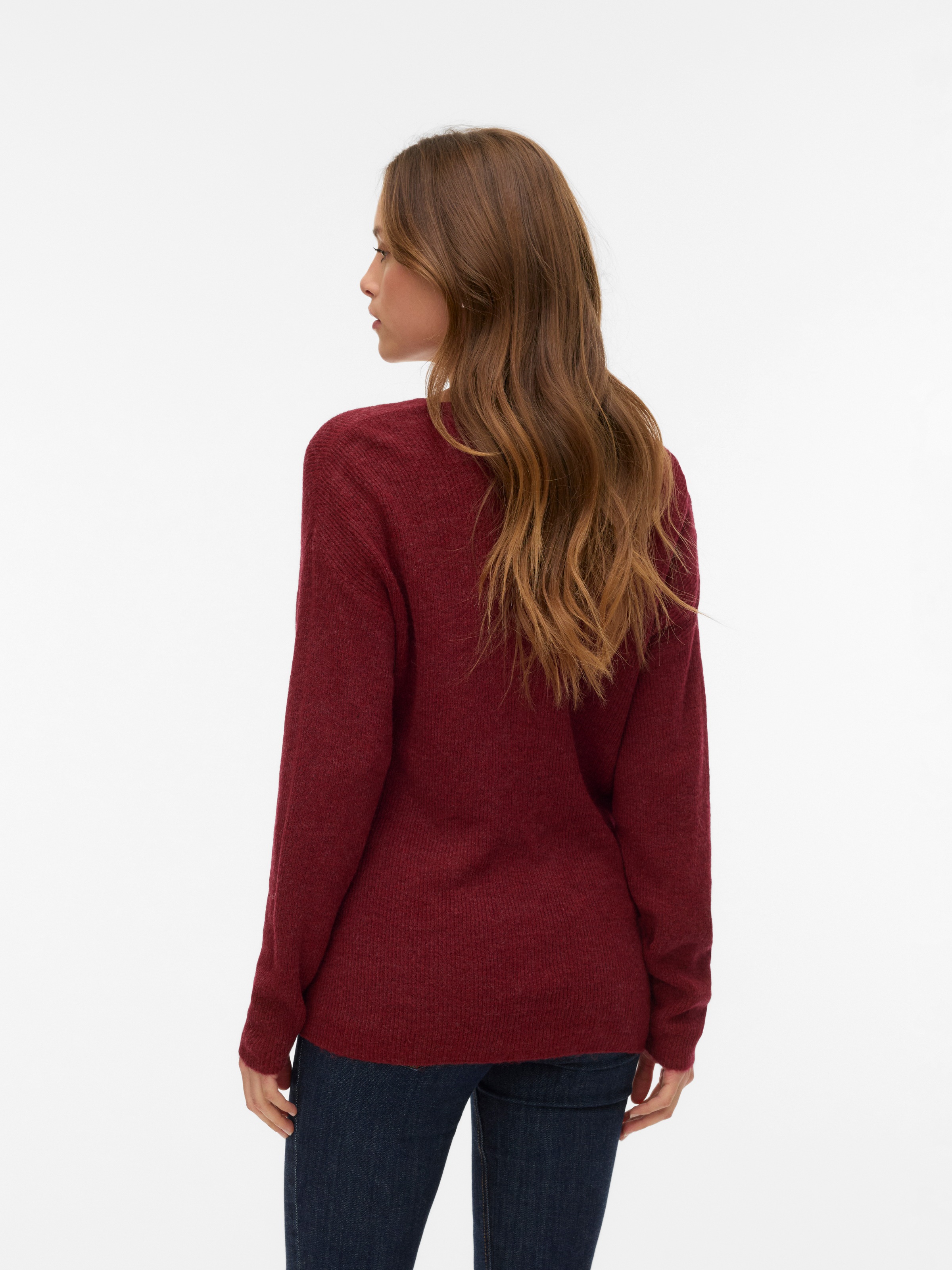 Vero Moda V-Ausschnitt-Pullover "VMCREWLEFILE LS V-NECK BLOUSE NOOS" günstig online kaufen