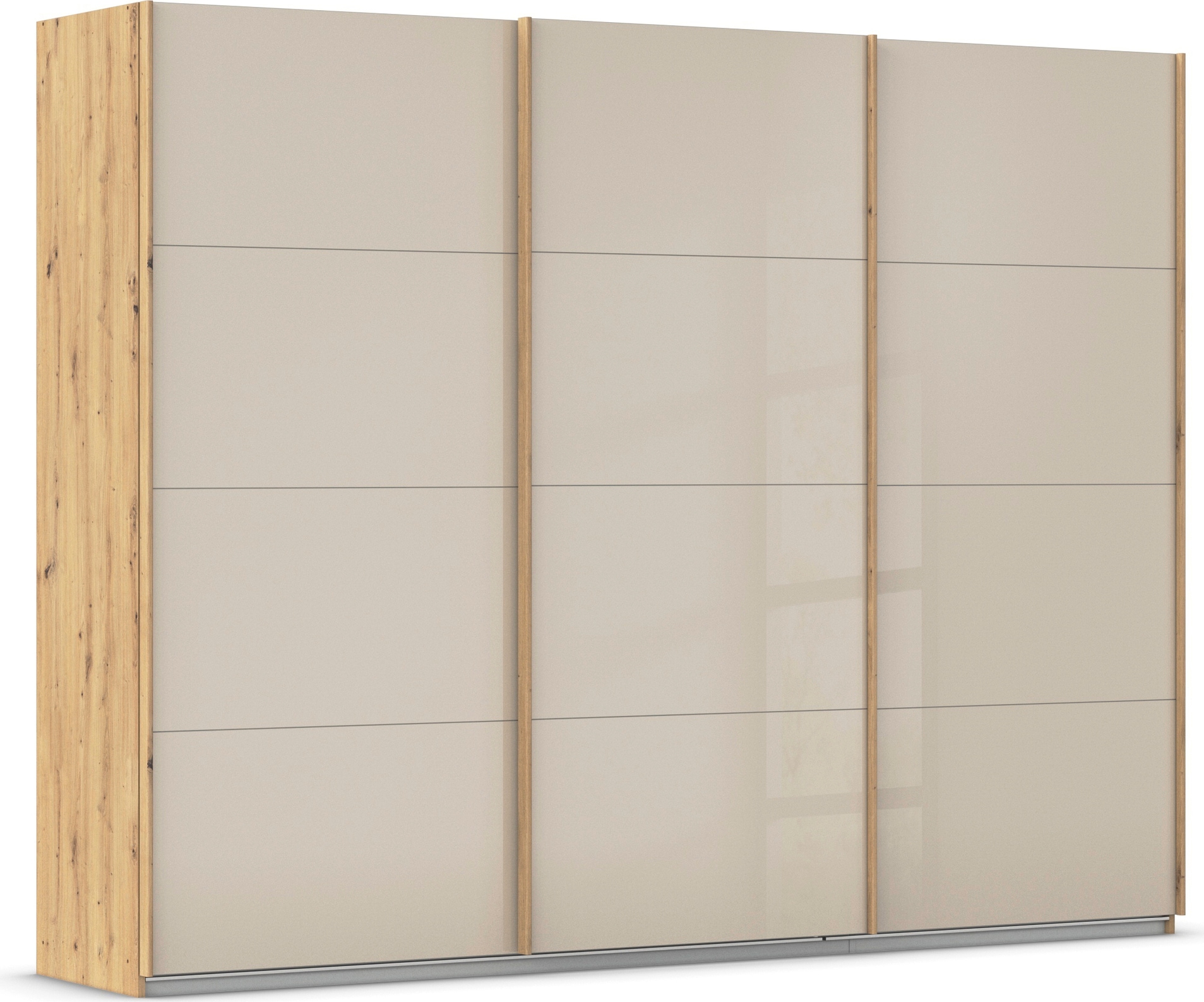 OTTO home Schwebetürenschrank "Kleiderschrank Schrank Garderobe AGORDO mit Glasfront" Breiten 203/271/315/360 cm, Höhen 210/229 cm, durchdachte Innenausstattung, in 4 Breiten und 2 Höhen MADE IN GERMANY