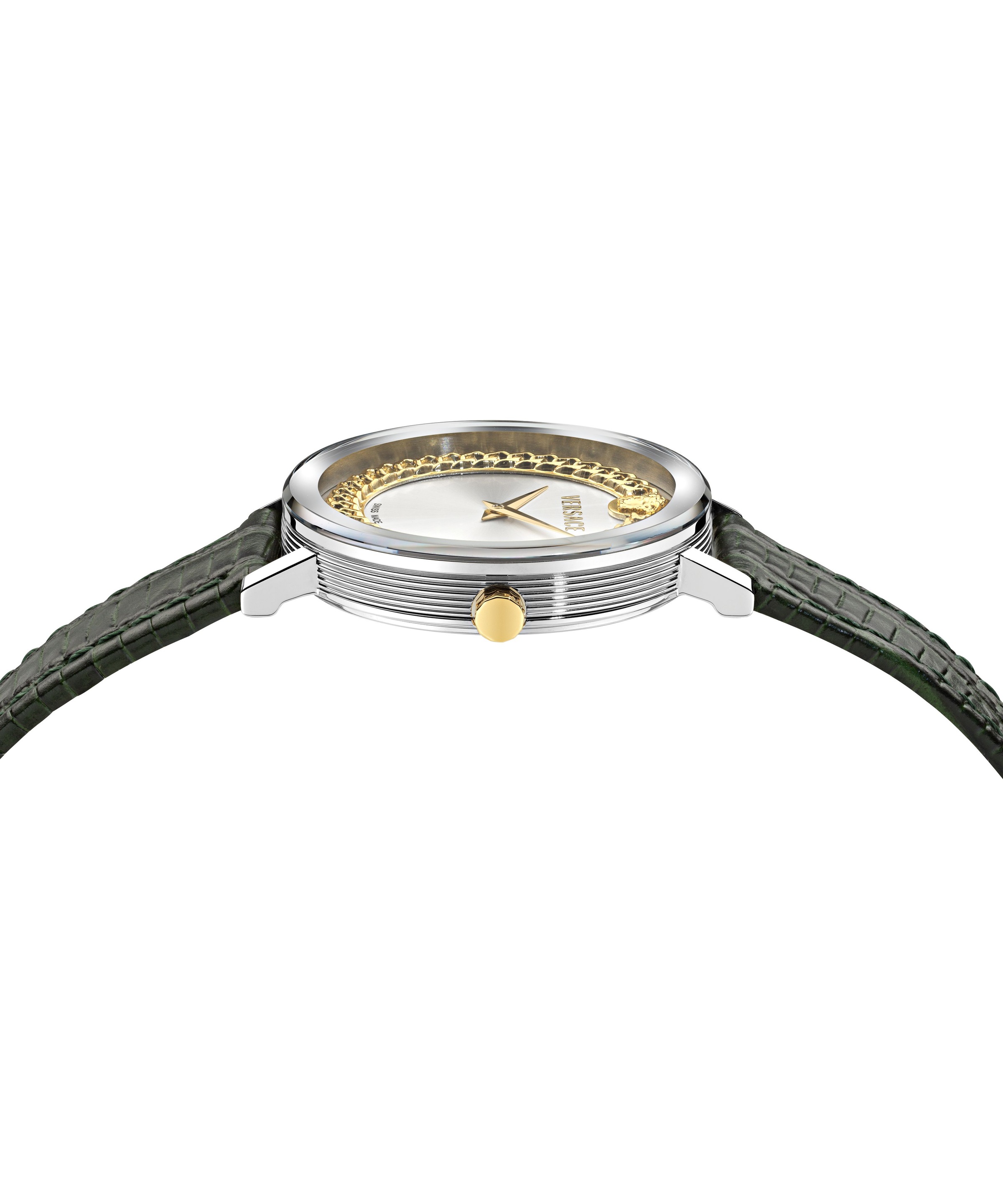 Versace Quarzuhr »V-LIBRA« Armbanduhr, Damenuhr, Swiss Made, Lederarmband, analog