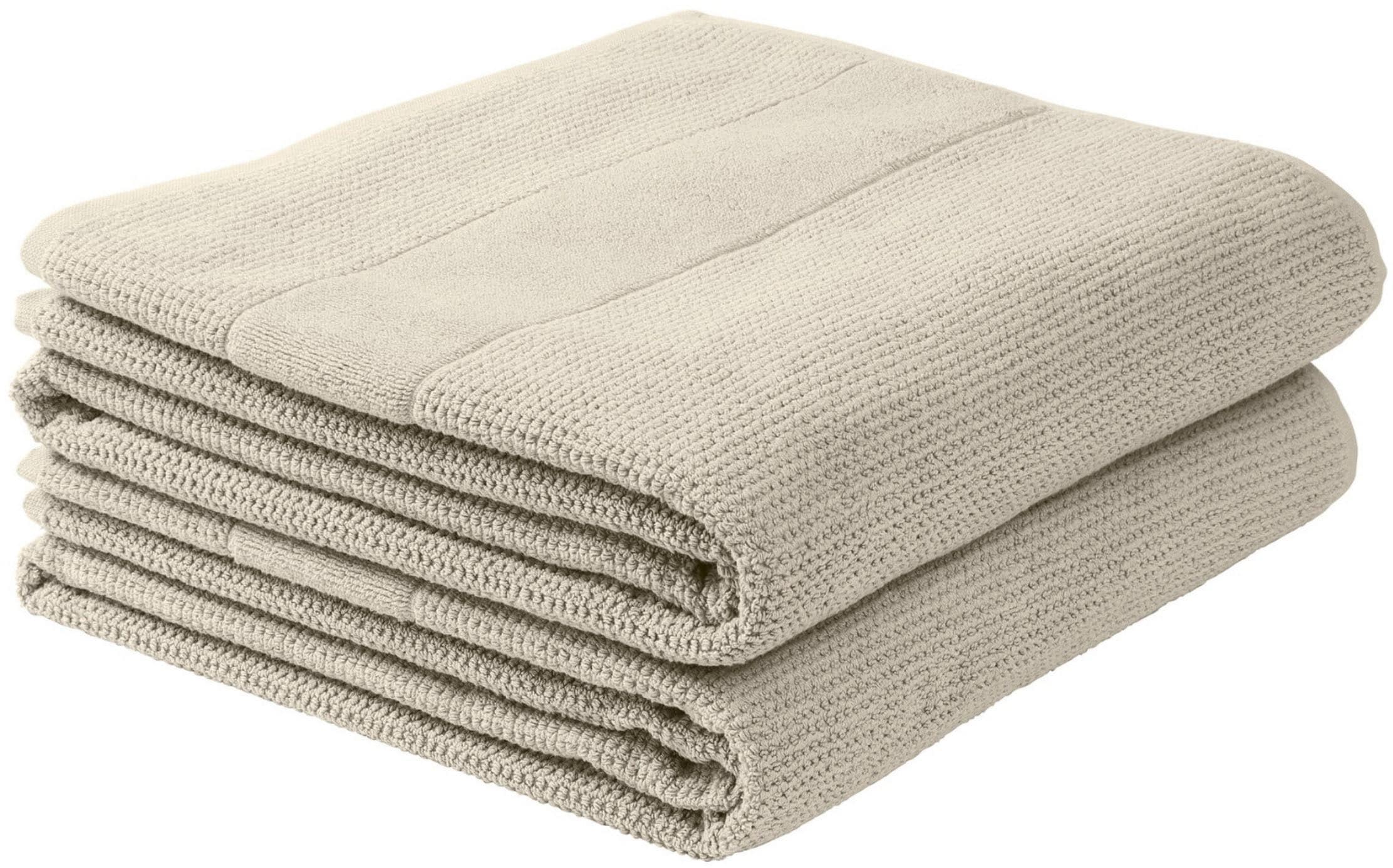 Schiesser Handtücher »Schiesser Reiskorn-Optik Baumwolle«, BAUR Set St.), Duschtücher Turin 2er | 100% aus (2 im