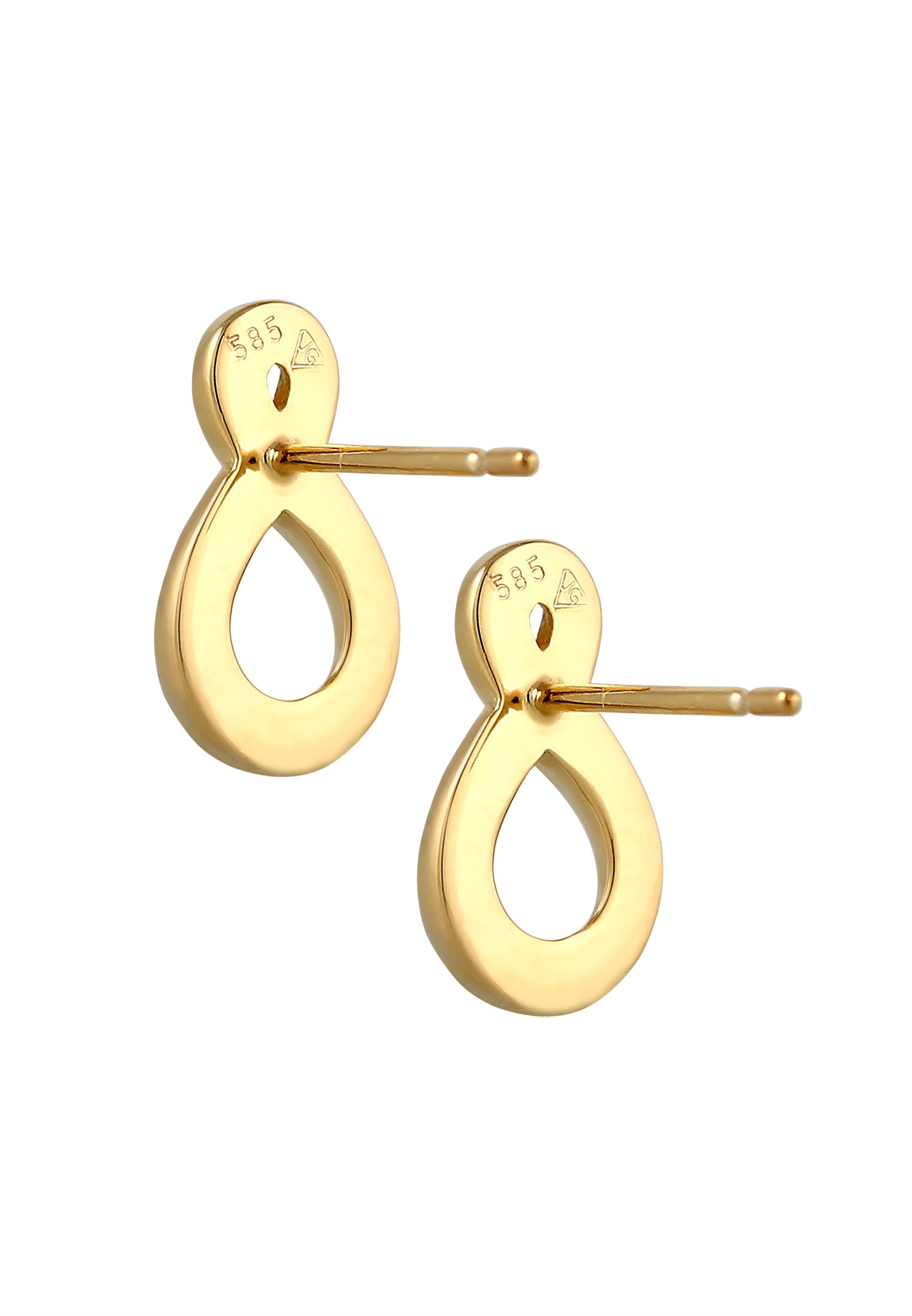 Elli Premium Paar Ohrstecker »Ohrstecker Infinity 585 Gelbgold«