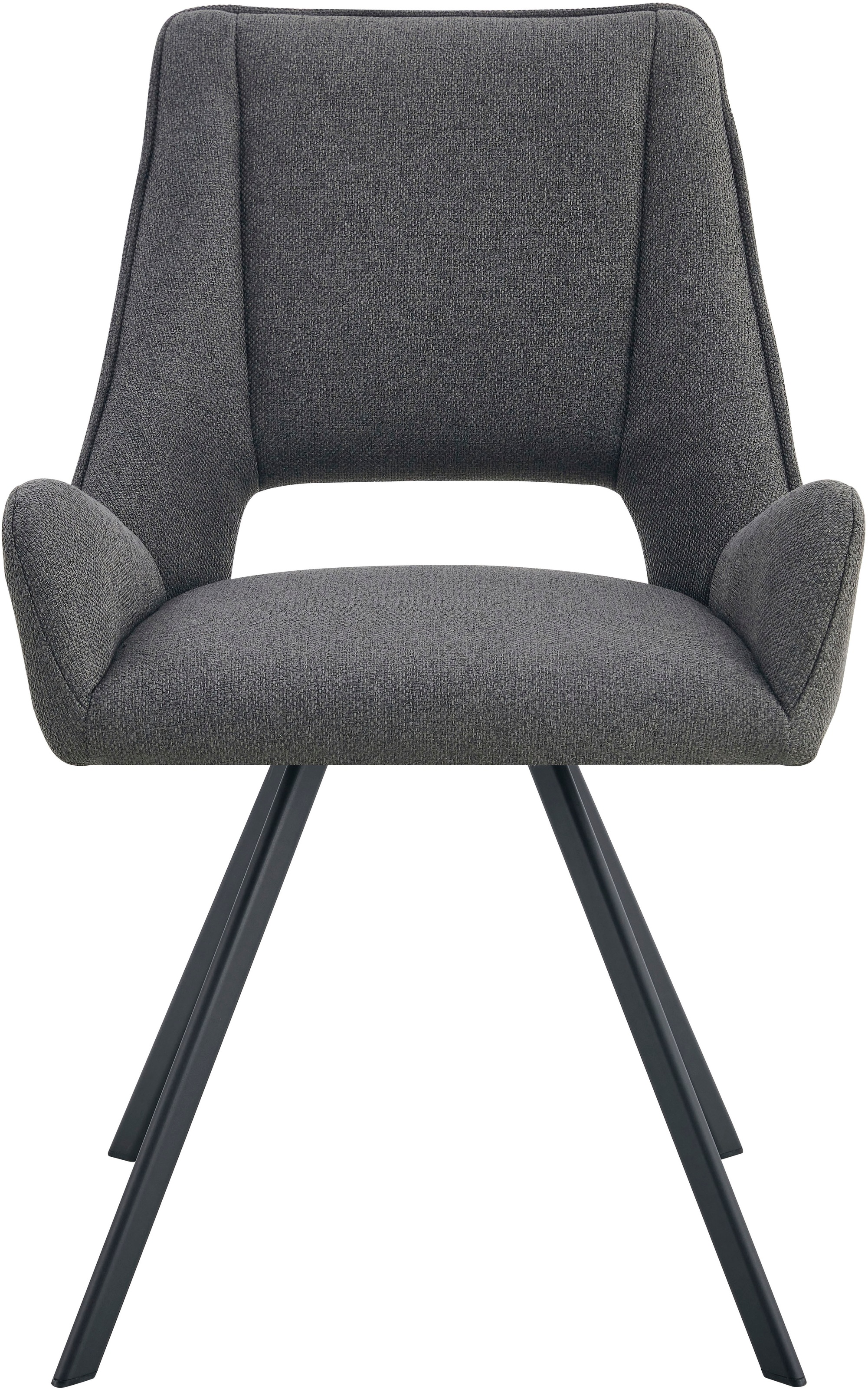 Home affaire Esszimmerstuhl »AIRDRIE, 2er Set, mit Metallgestell in matt schwarz« (Set) 2 Stk.in verschiedenen Farben, Belsatbarkeit pro Stuhl 120 kg