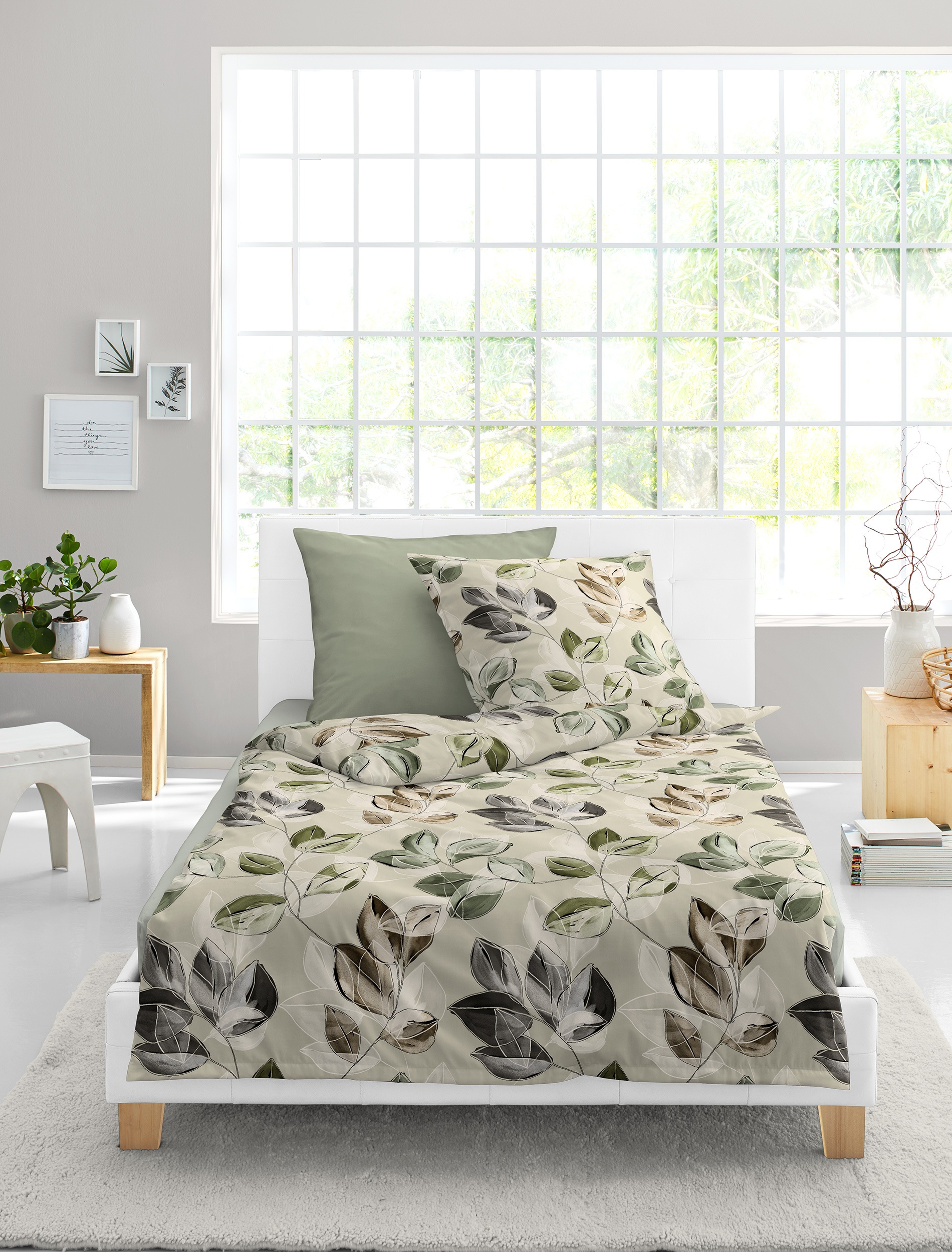 BIERBAUM Bettwäsche "4136" 2 Stk. Biber, 100 % Baumwolle, pflegeleicht, kus günstig online kaufen