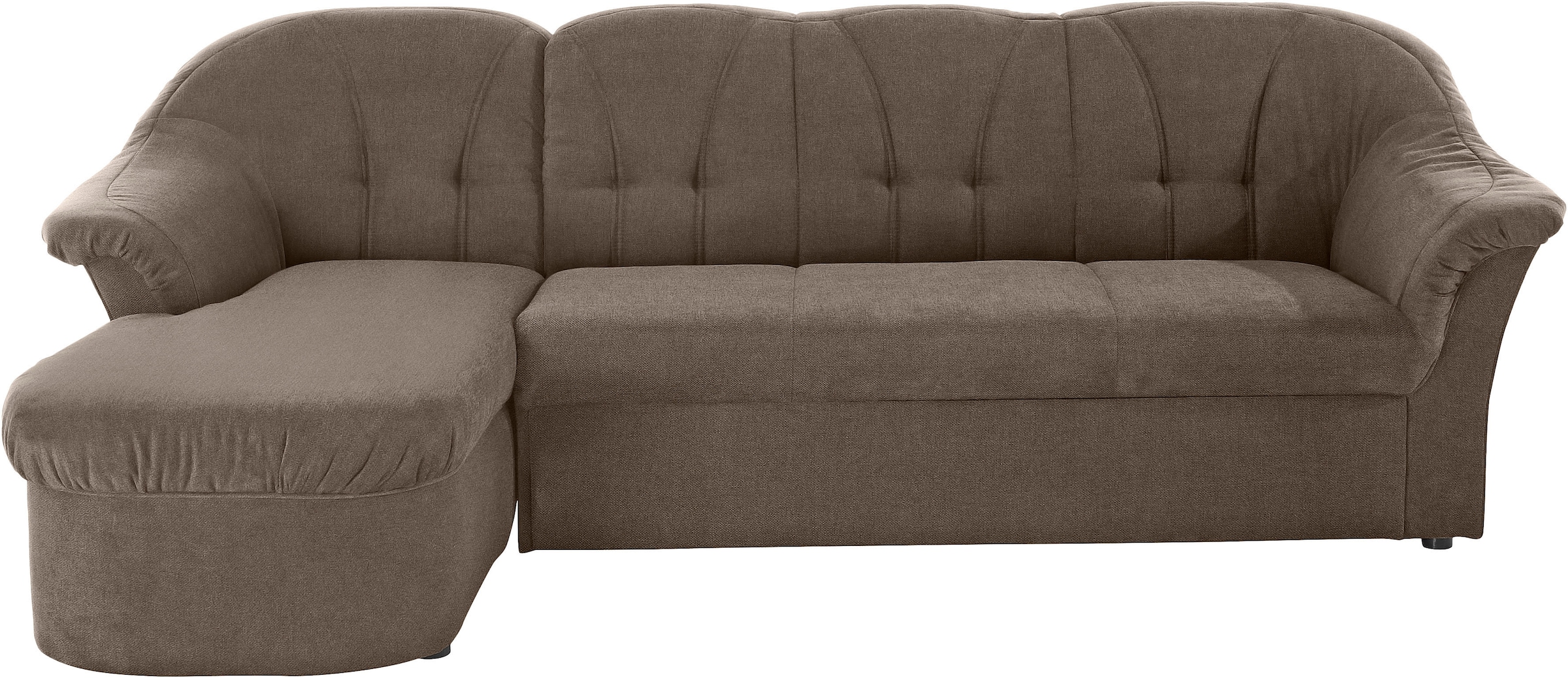 DOMO collection Ecksofa »Pegnitz, elegante Rückensteppung, komfortabel, L-Form«, wahlweise mit Bettfunktion