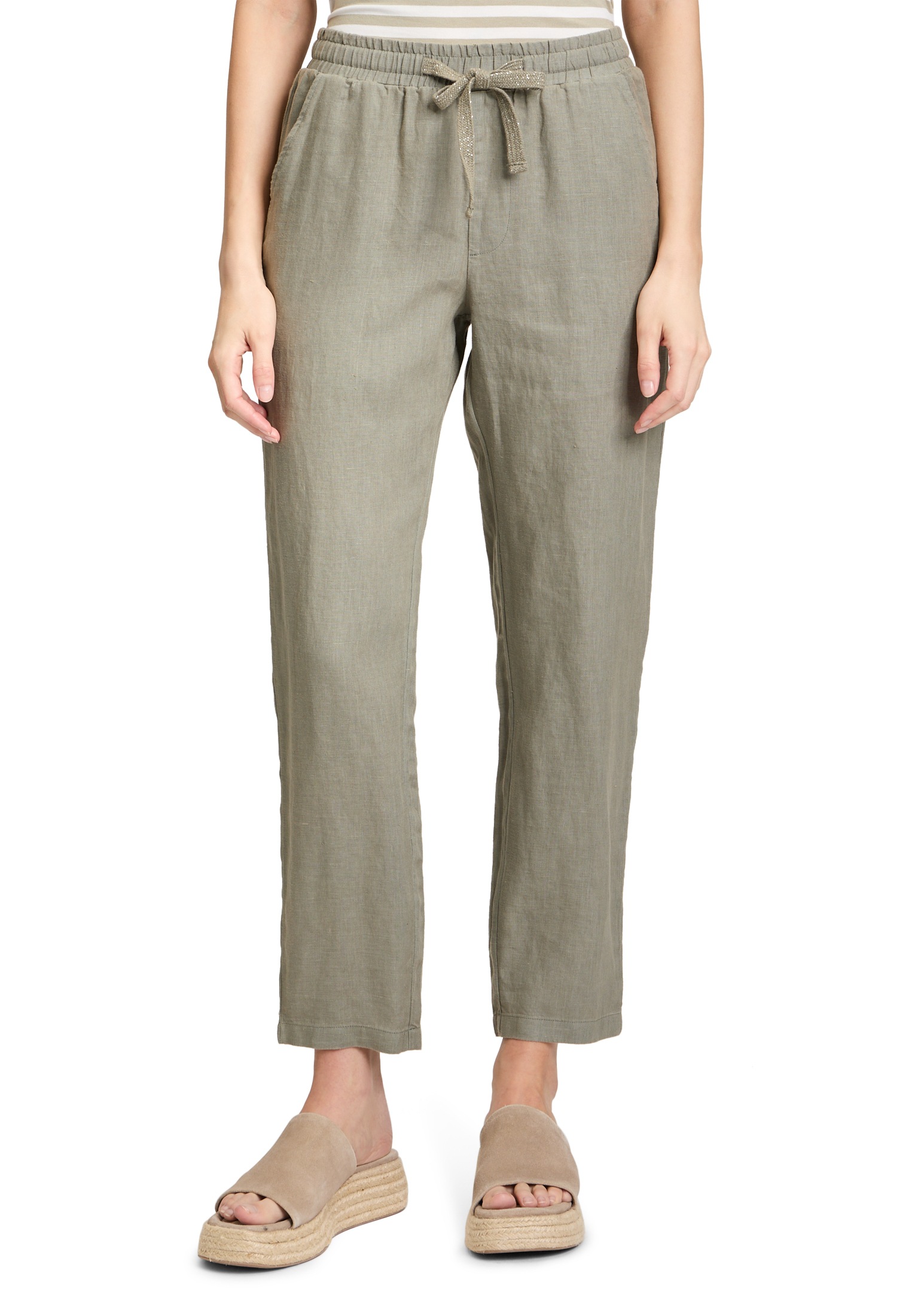 Cartoon Leinenhose "Cartoon Damen Leinenhose unifarben", Material günstig online kaufen