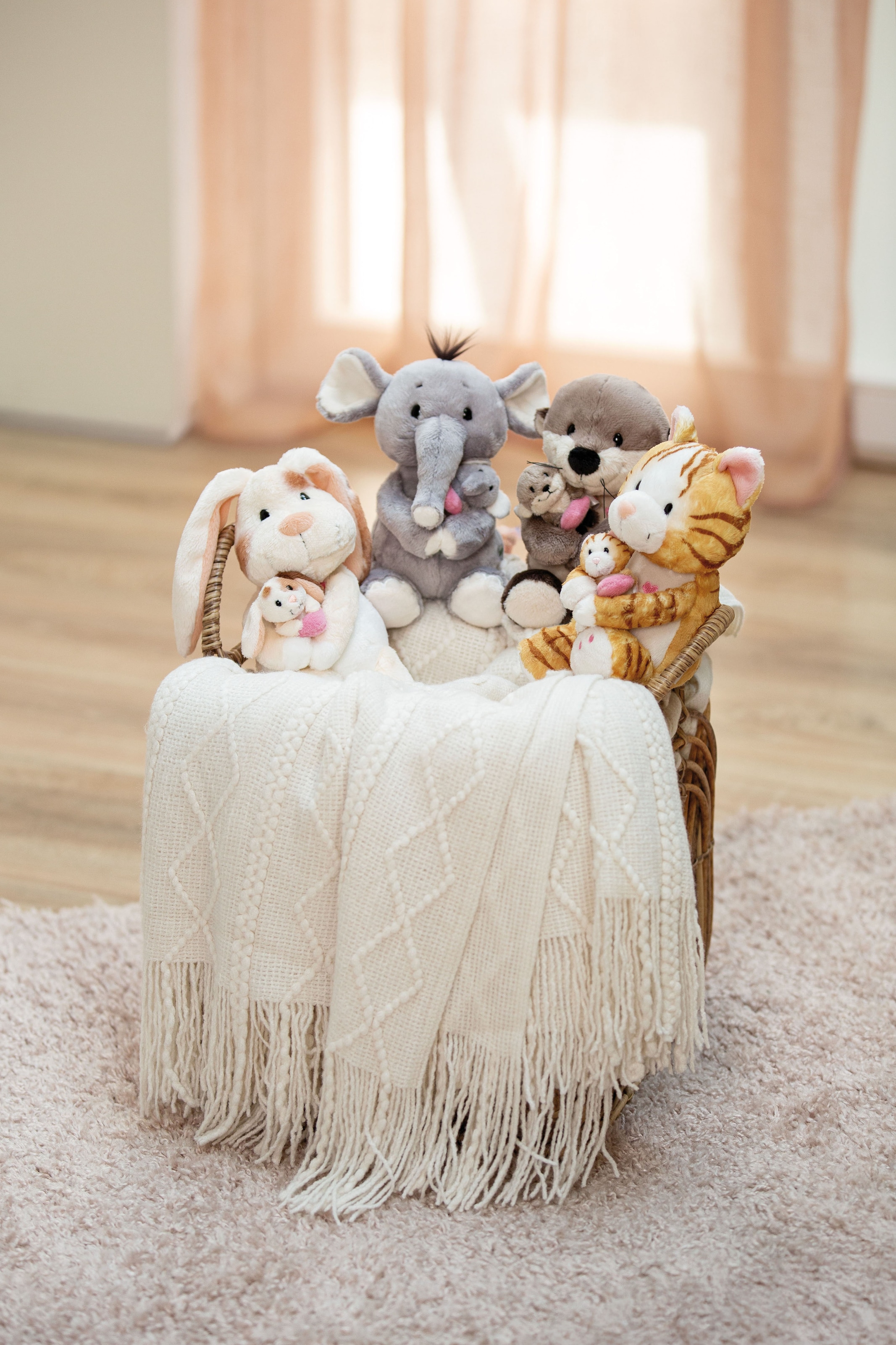 Nici Kuscheltier »Little & Me, Elefant 20 cm mit Kind 6 cm« 2in1: Kuscheltier Mama mit Kuscheltier Baby