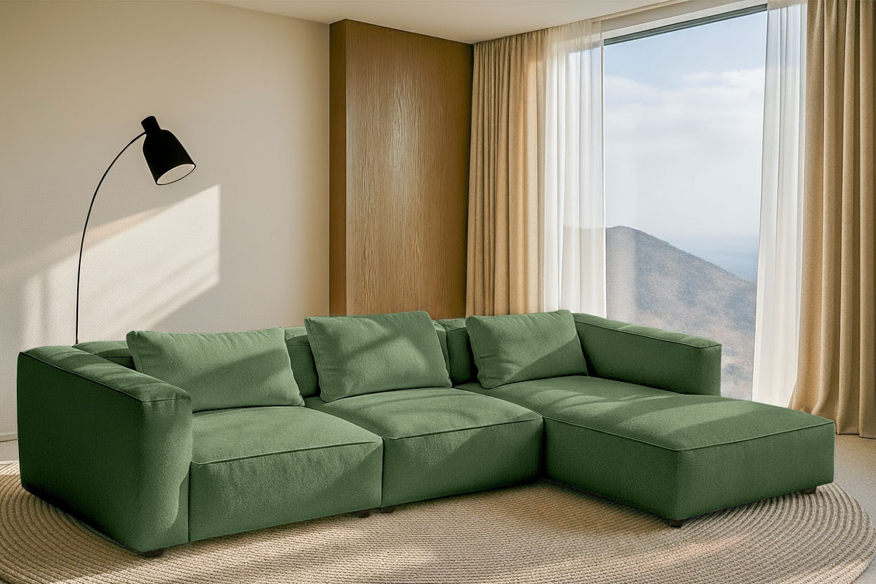 Home affaire Ecksofa "Tvinnet" Breite 317 cm, extra tiefe Sitzfläche, kubis günstig online kaufen